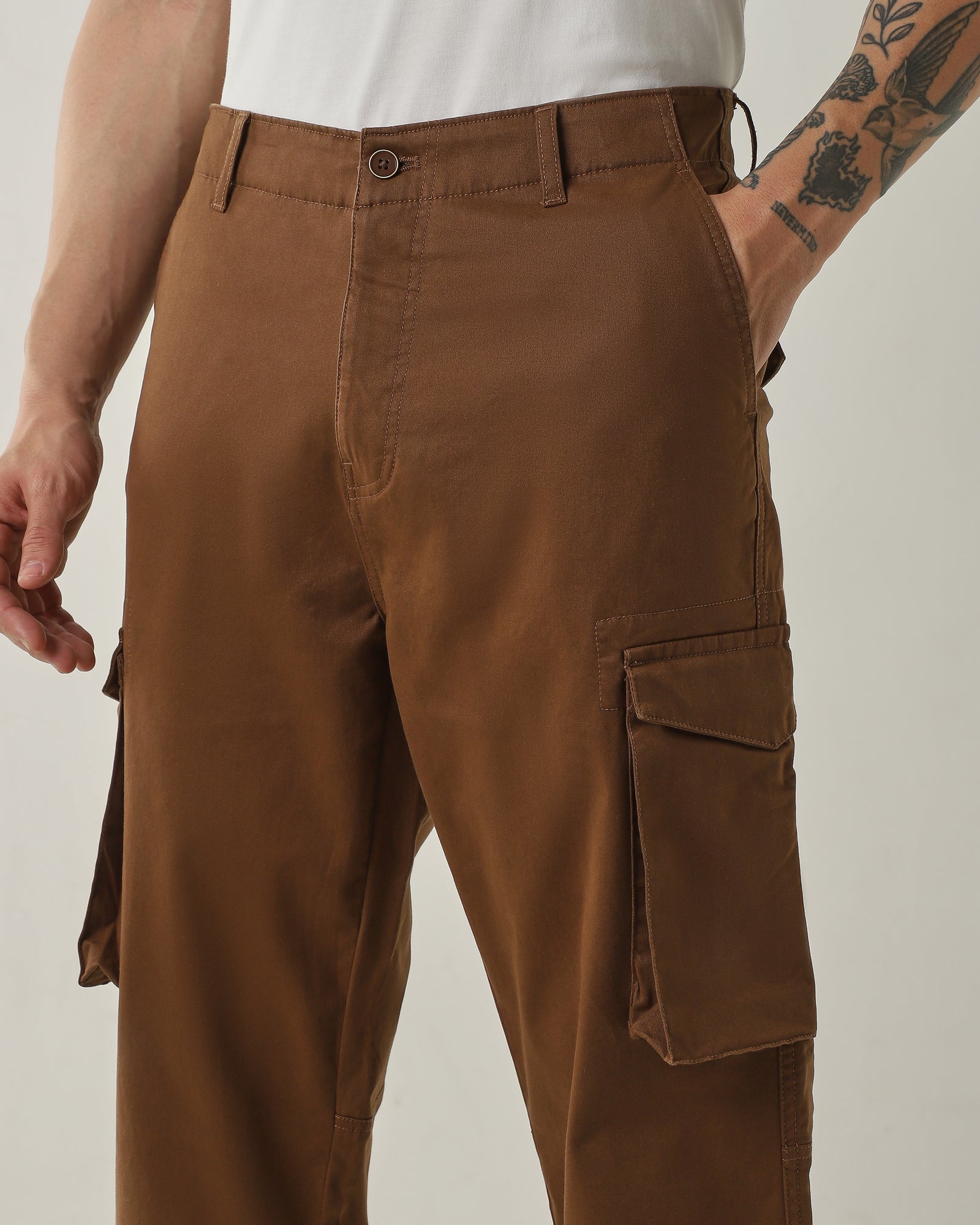 Regular Fit Cargo Brown