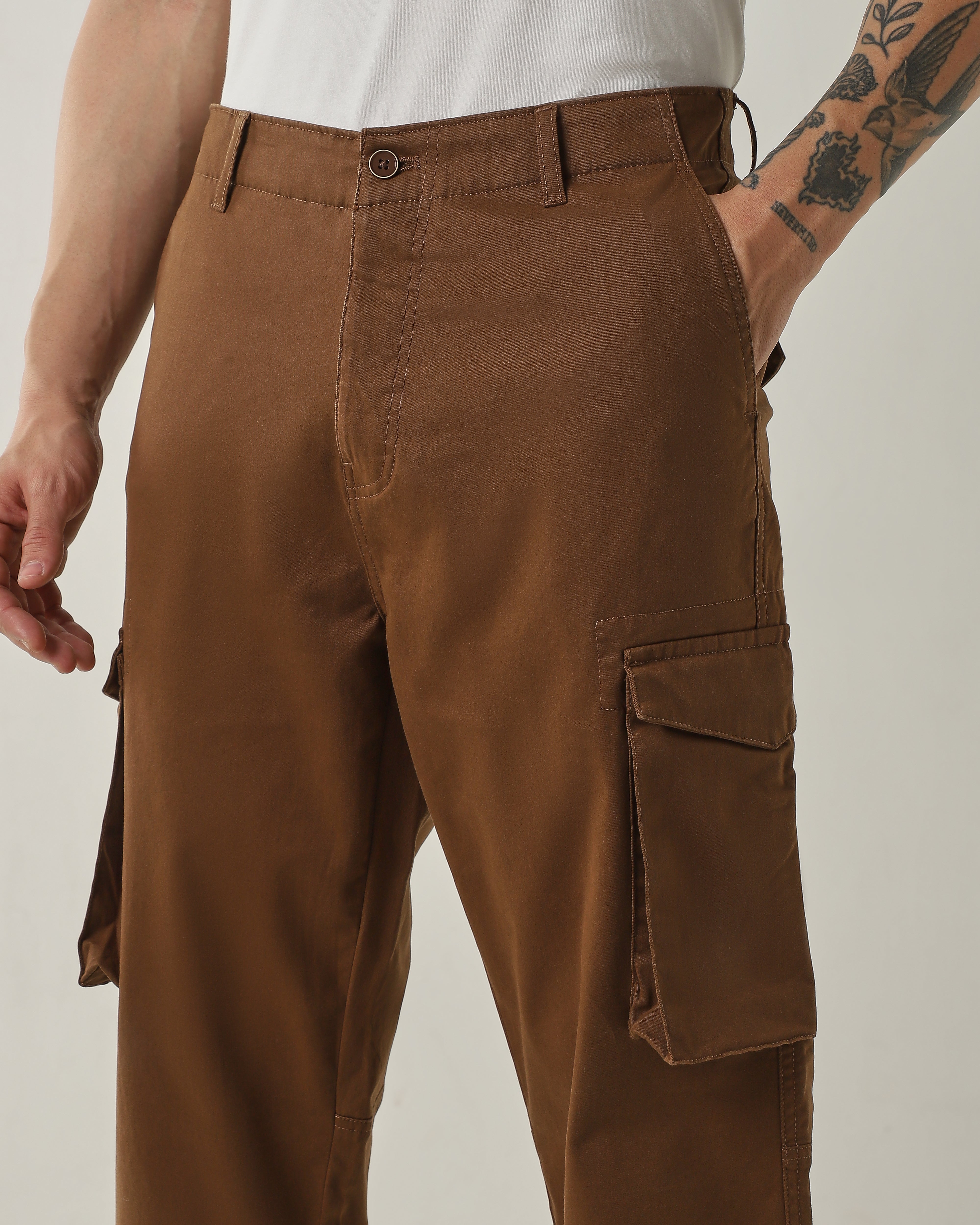 Regular Fit Cargo Brown