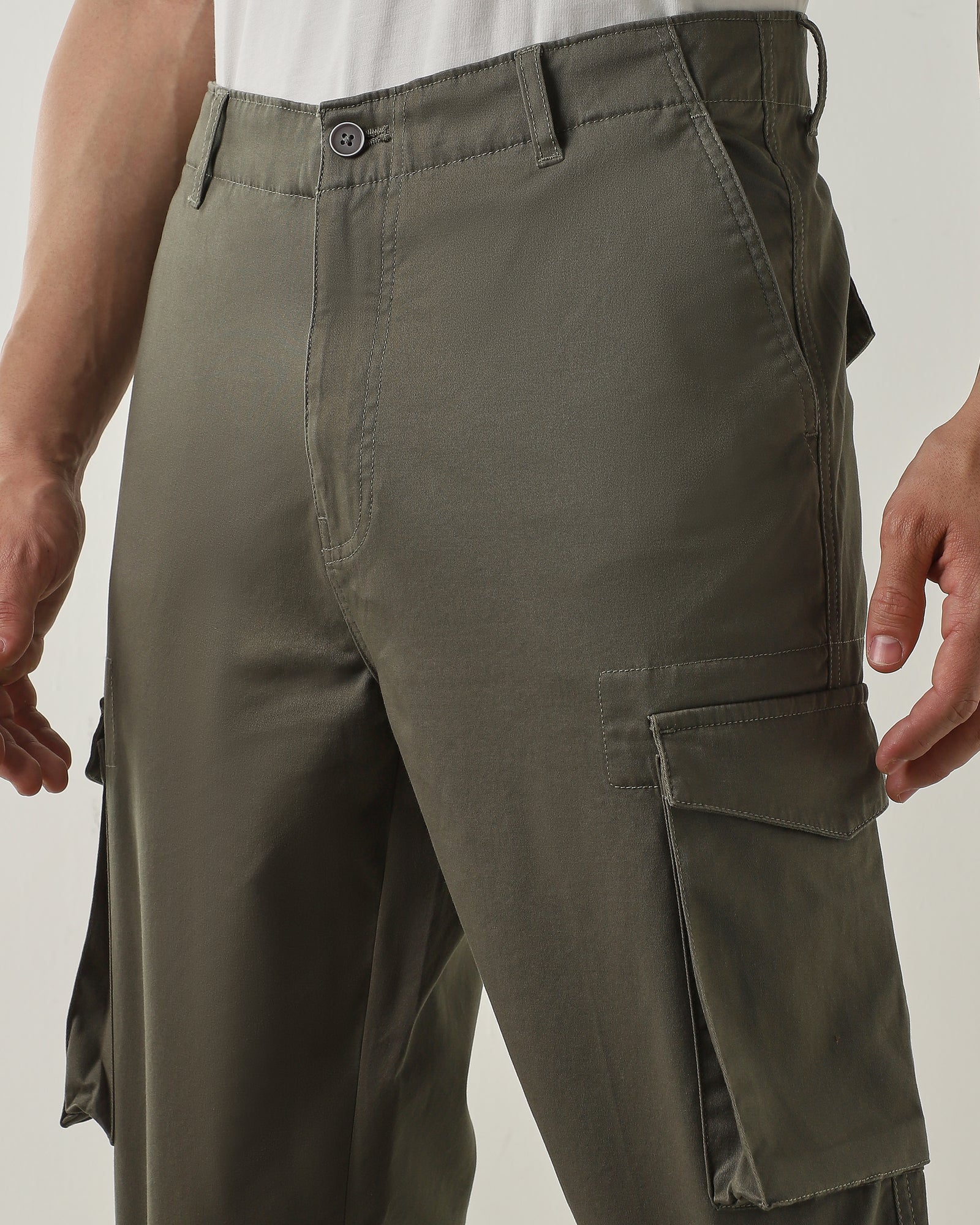 Regular Fit Cargo Olive
