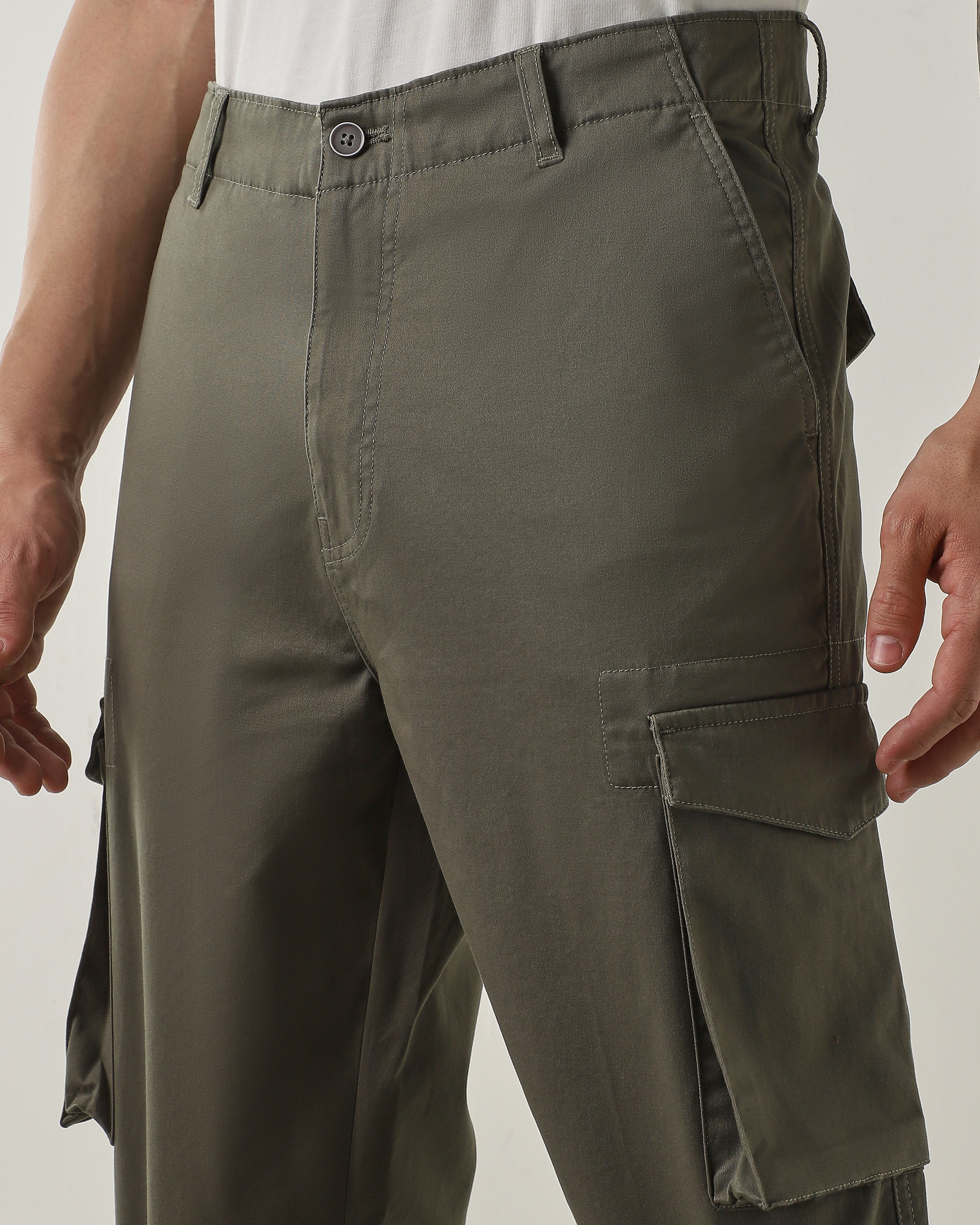 Regular Fit Cargo Olive