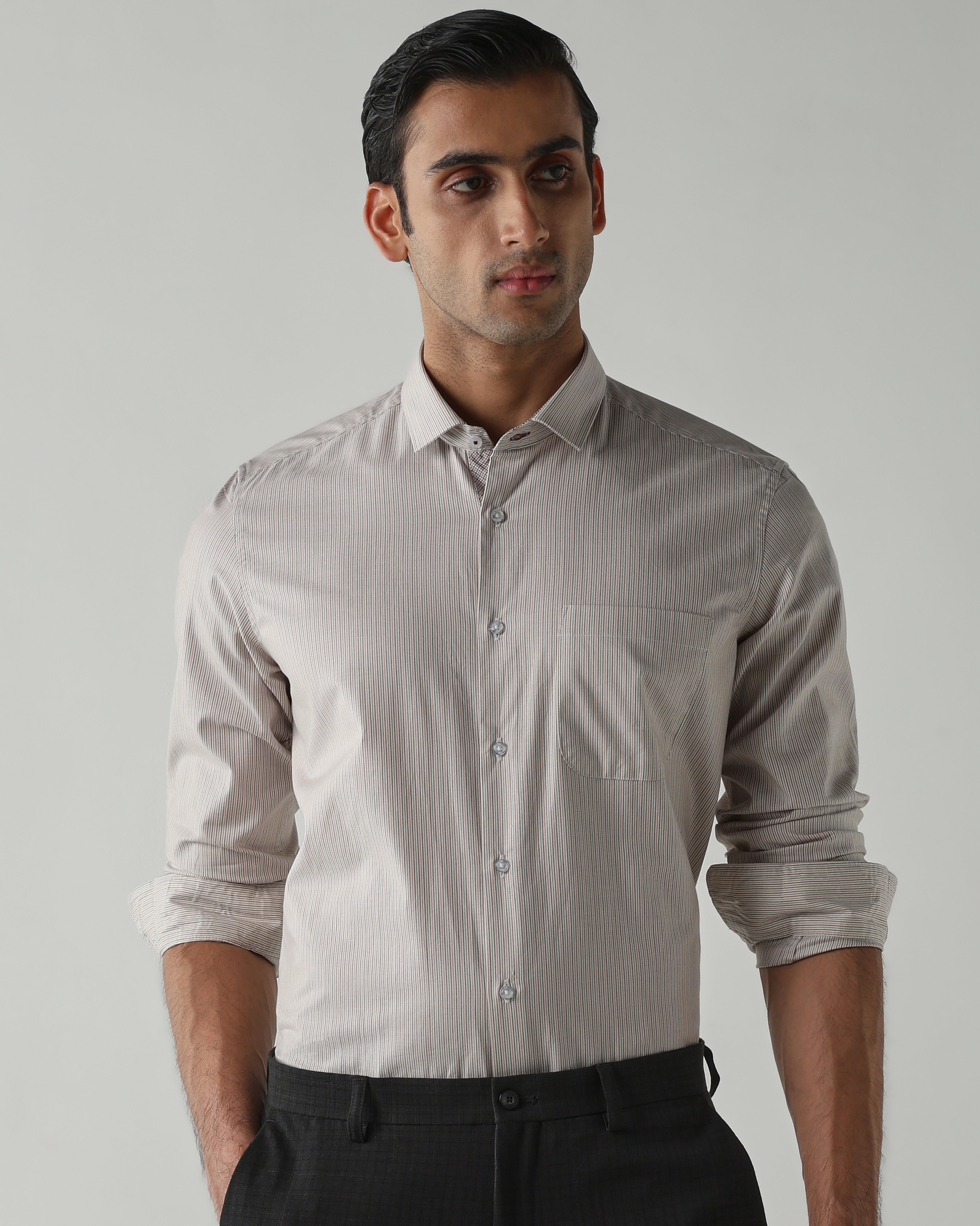 Pink Pure Cotton Shirts for Men | Slim Fit Luxury Wear