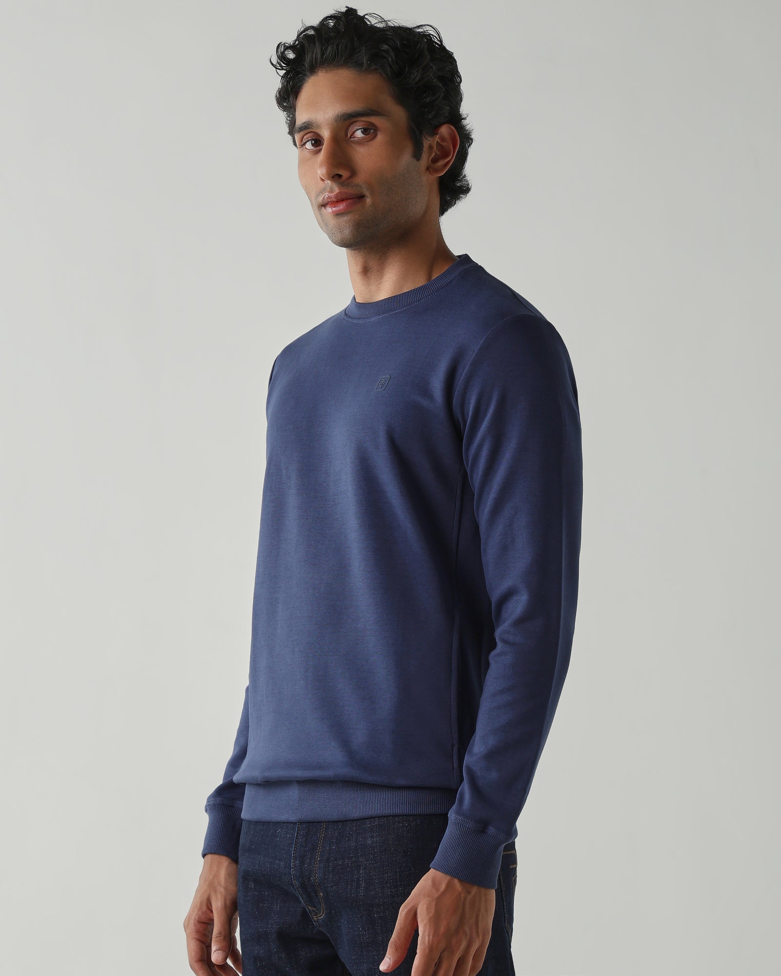 Round Neck Full sleeve  Sweatshirts – Insignia Blue