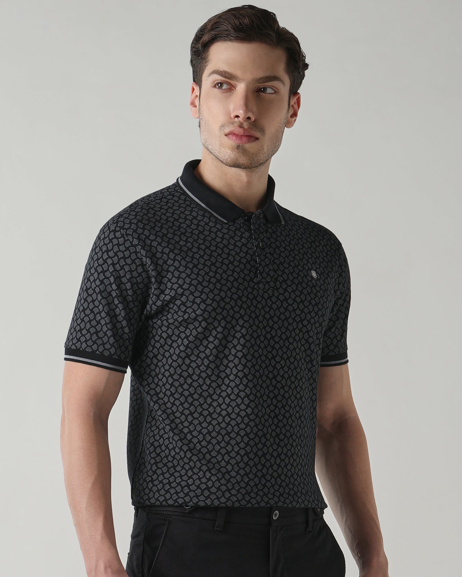 Men Regular Fit T-Shirt Moonless Night