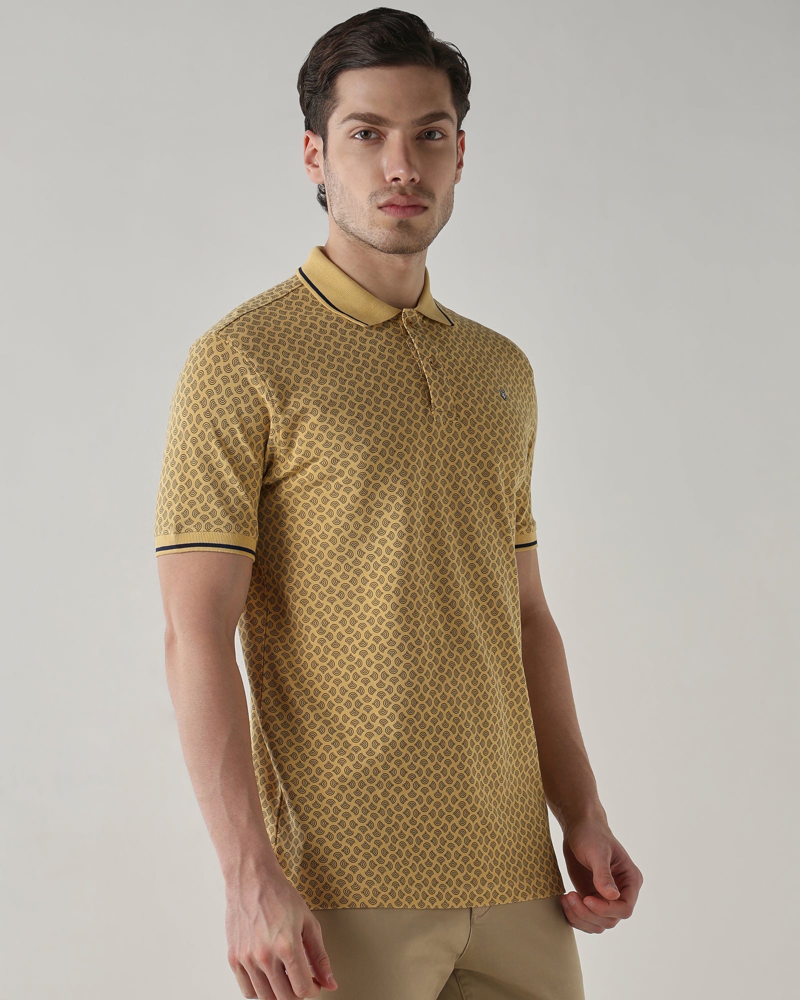 Men Regular Fit T-Shirt New Wheat