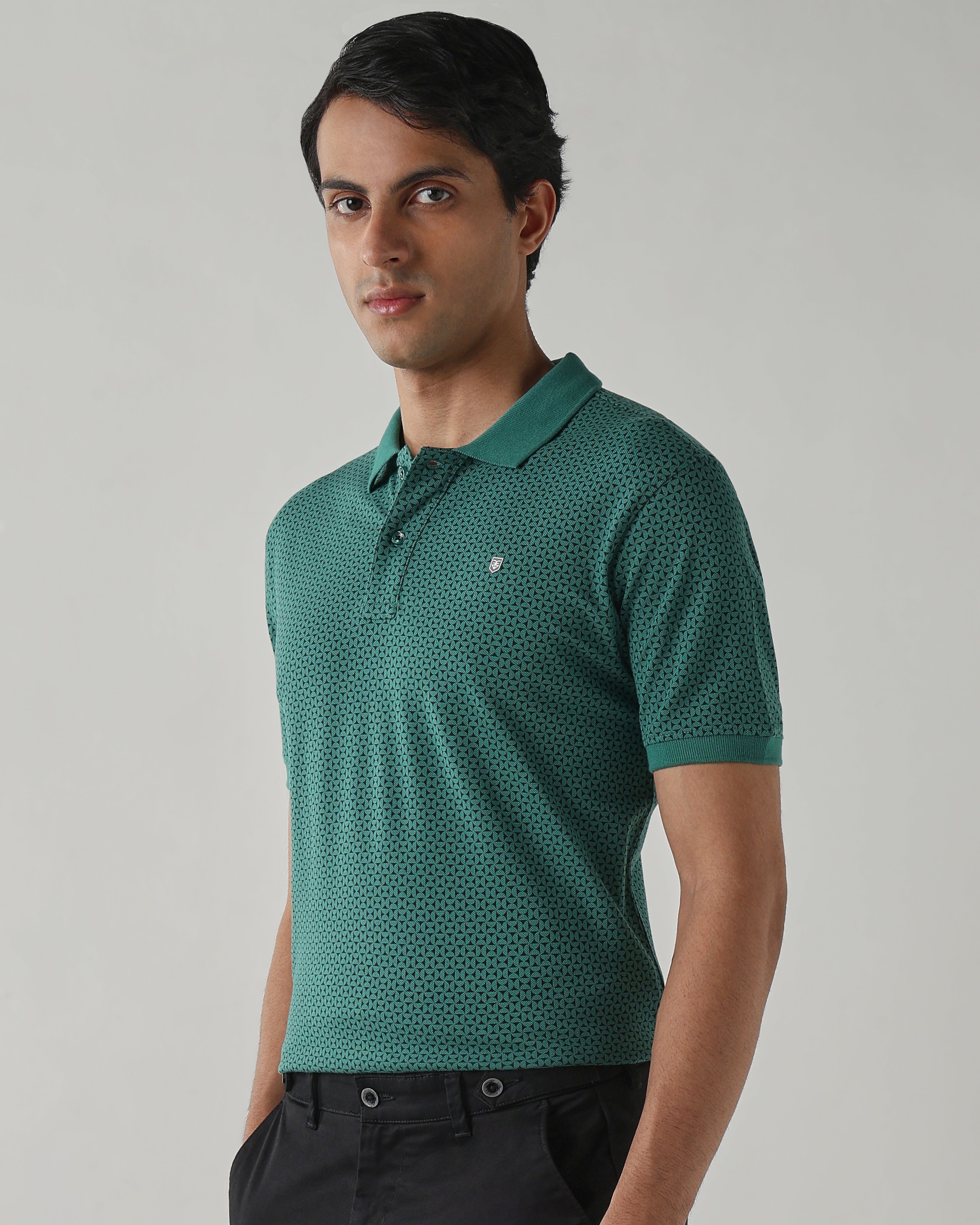 Men Regular Fit T-Shirt Foliage Green