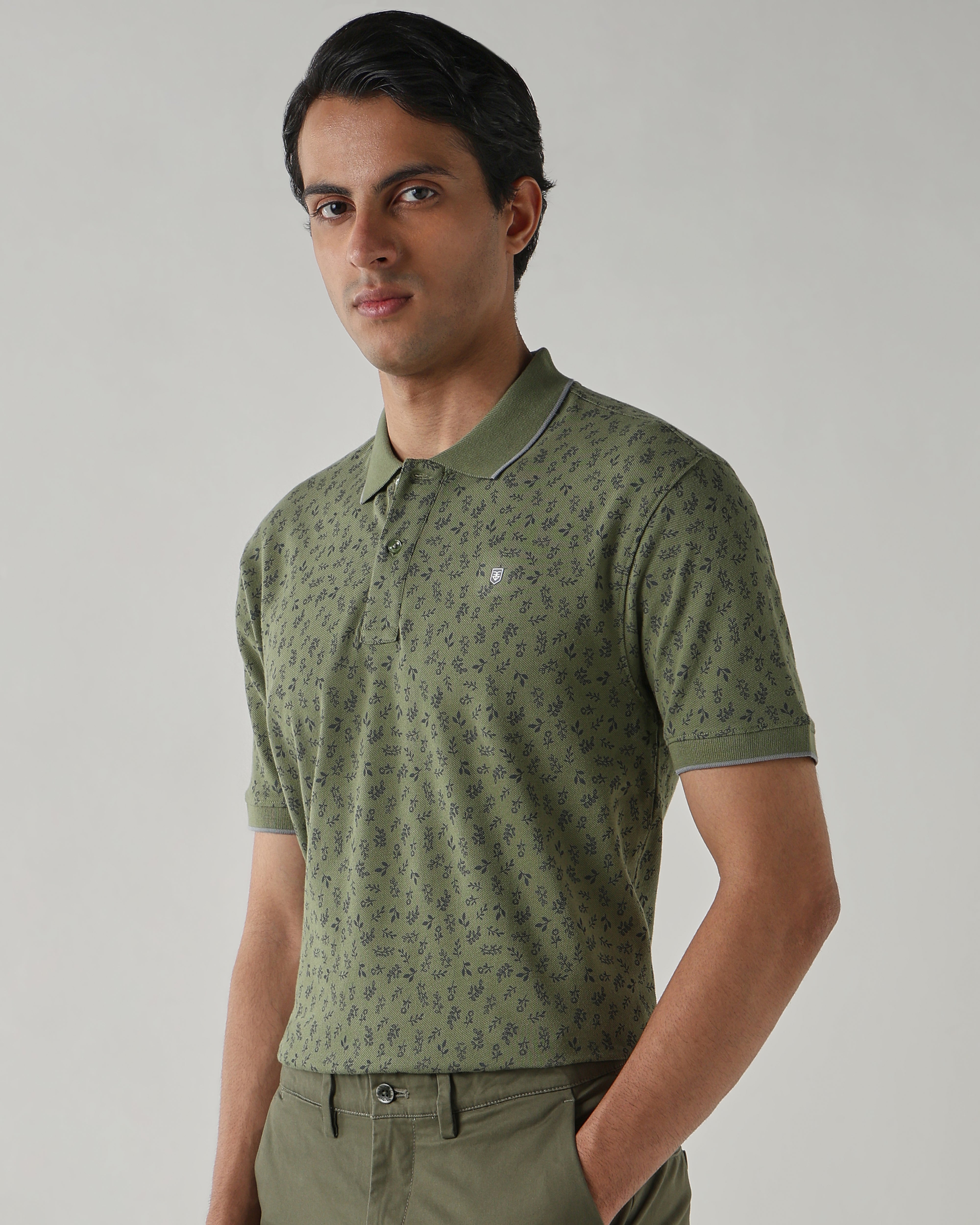 Men Regular Fit T-Shirt Loden Green