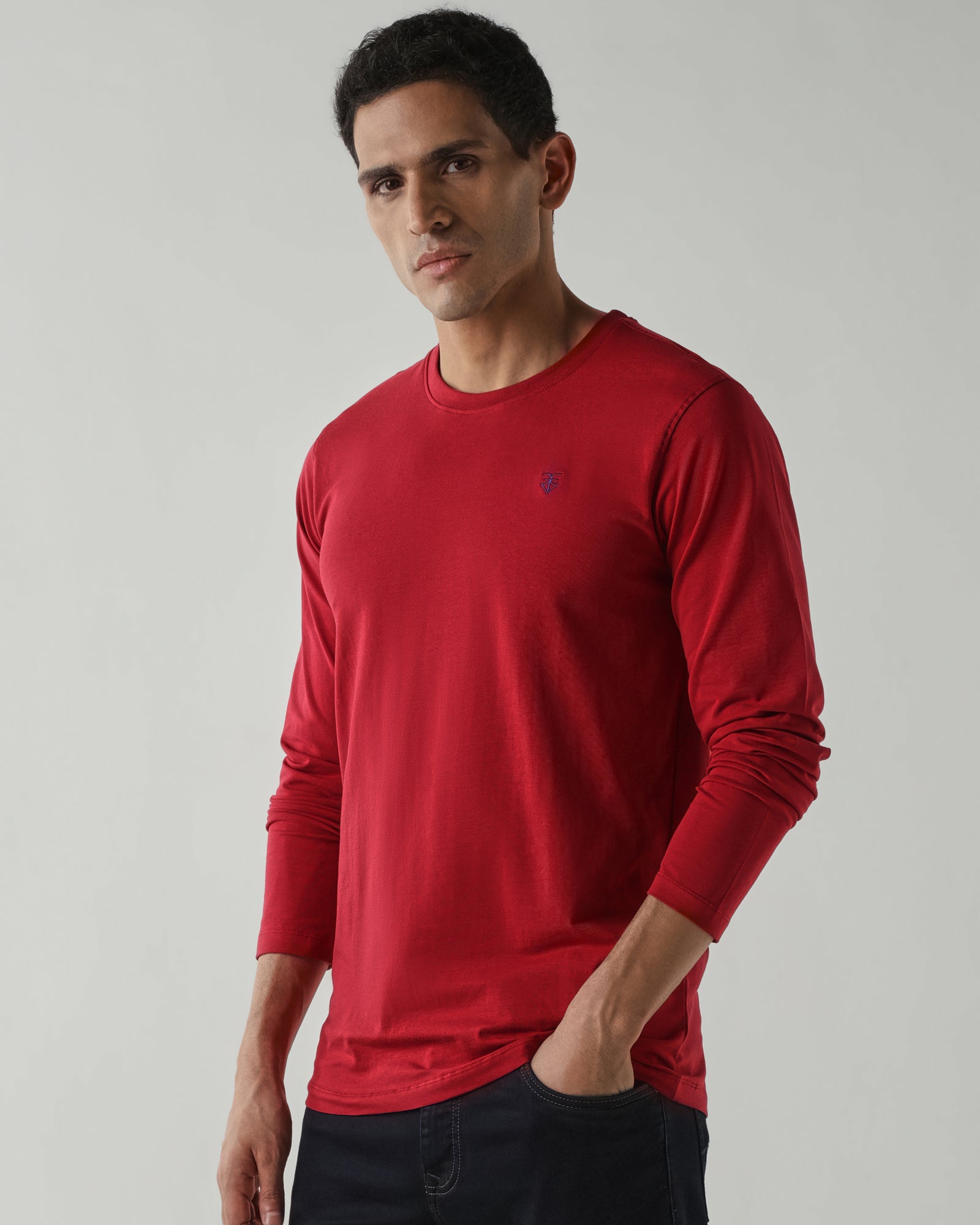 Topwear Jersey Knit Fabric T-Shirts – Maroon