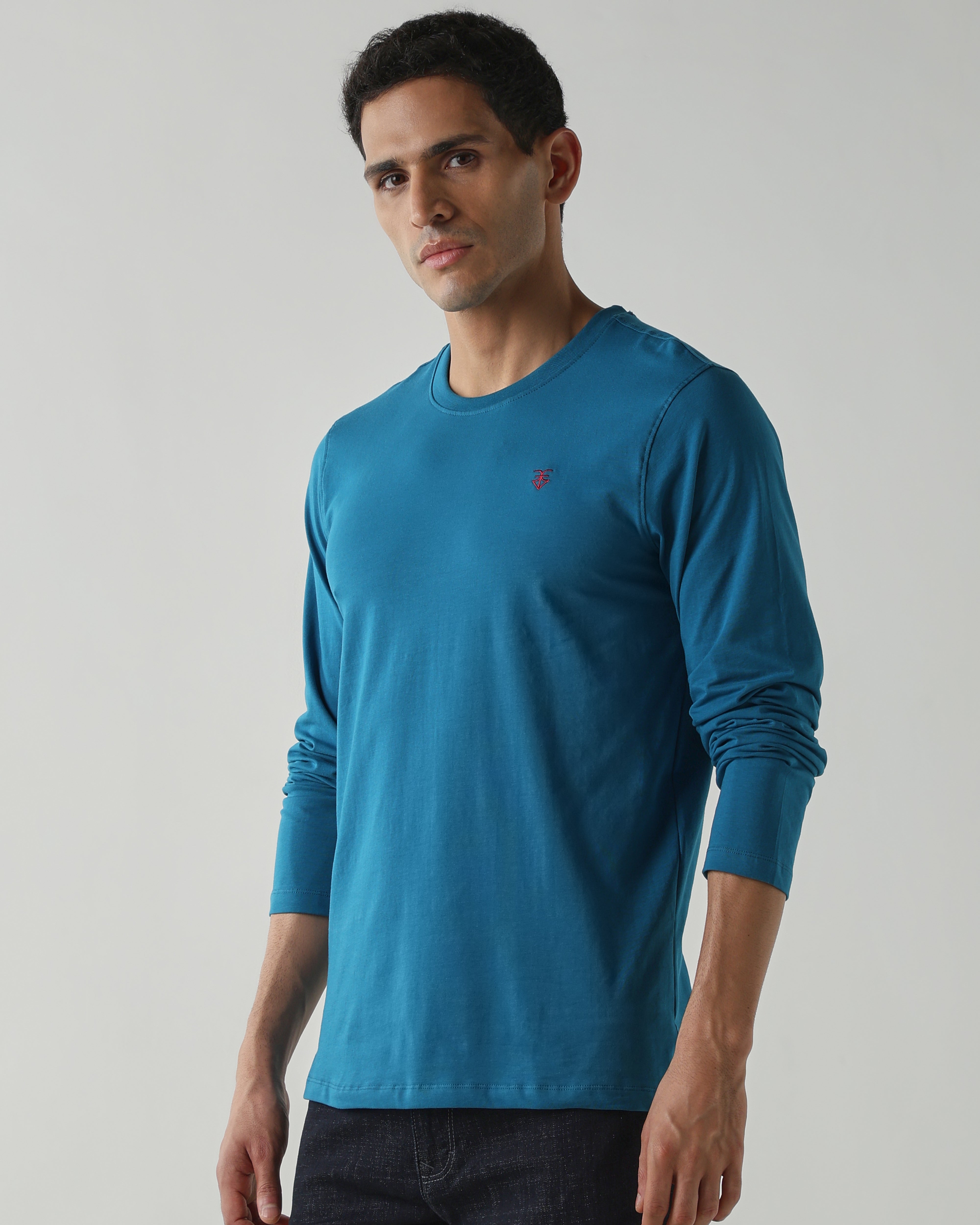 Topwear Jersey Knit Fabric T-Shirts – Teal