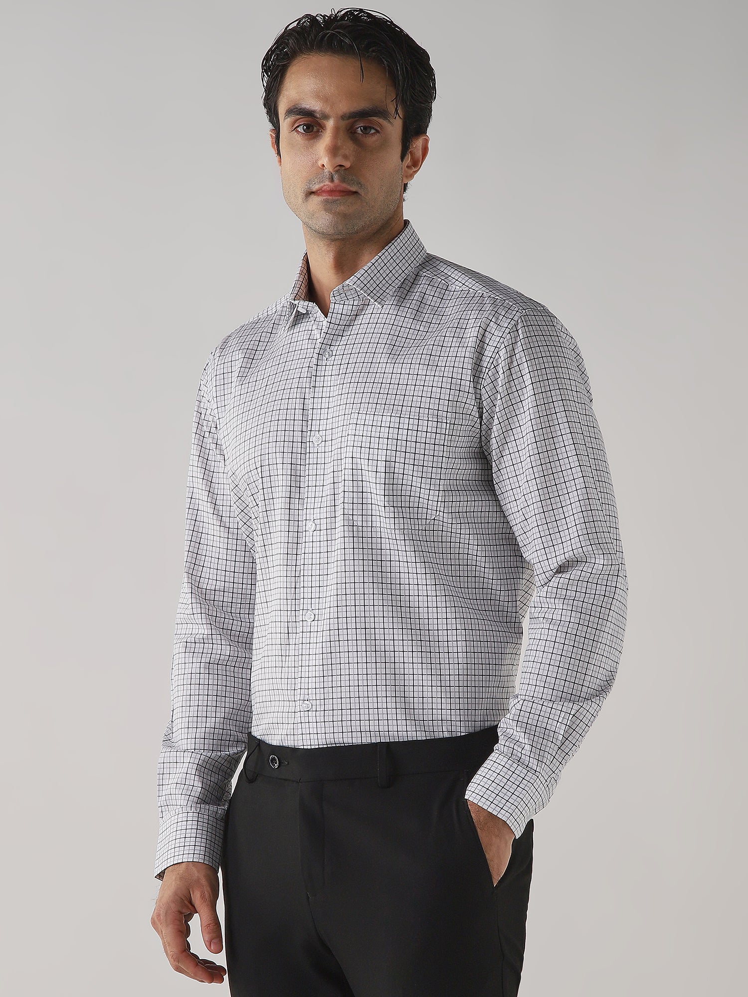 Shirts - White/Grey | Classic Formalwear