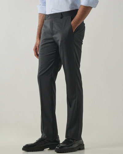 Dk Grey Regular Fit Fashion Formal Trousers