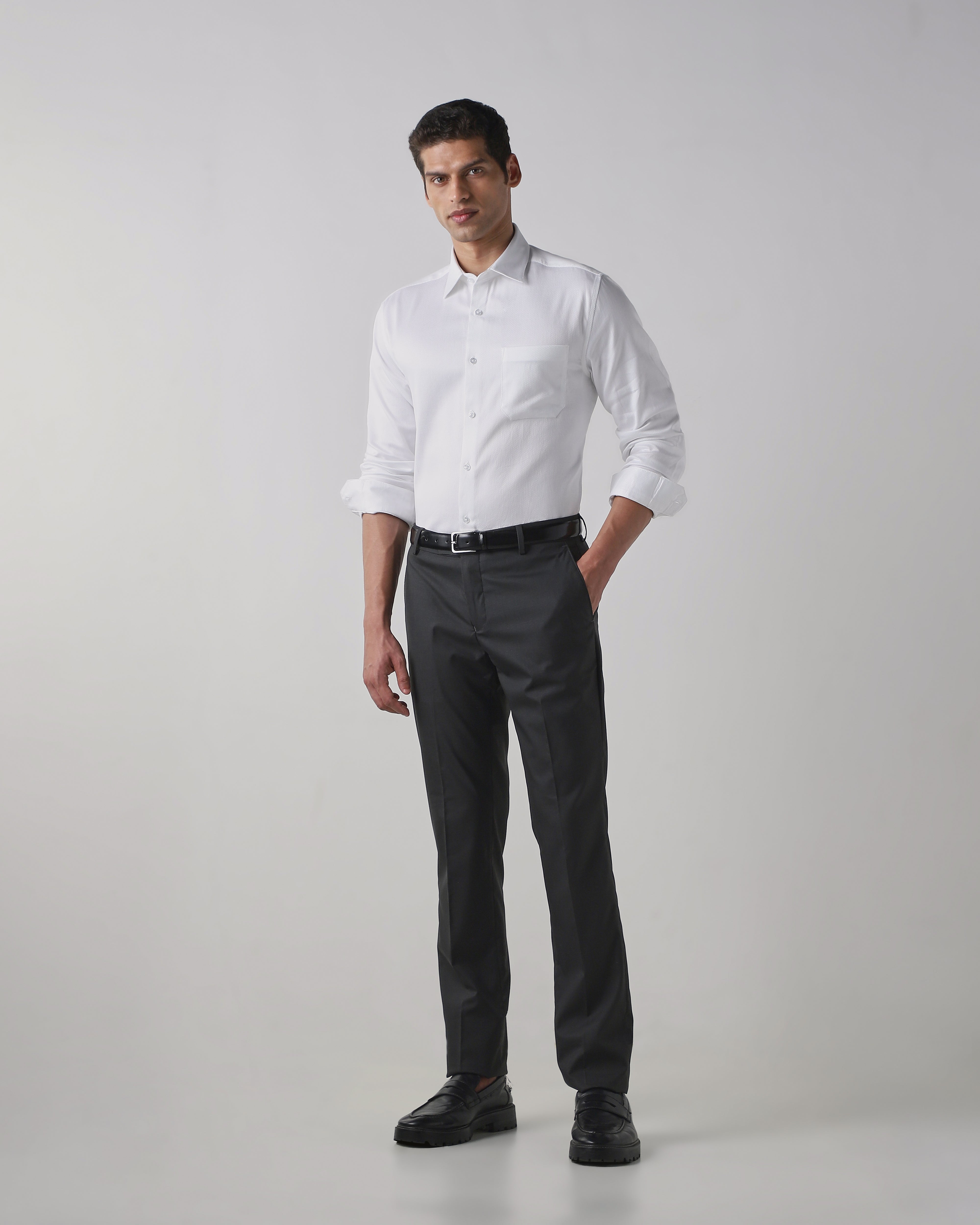 Dark Grey Regular Fit Trouser
