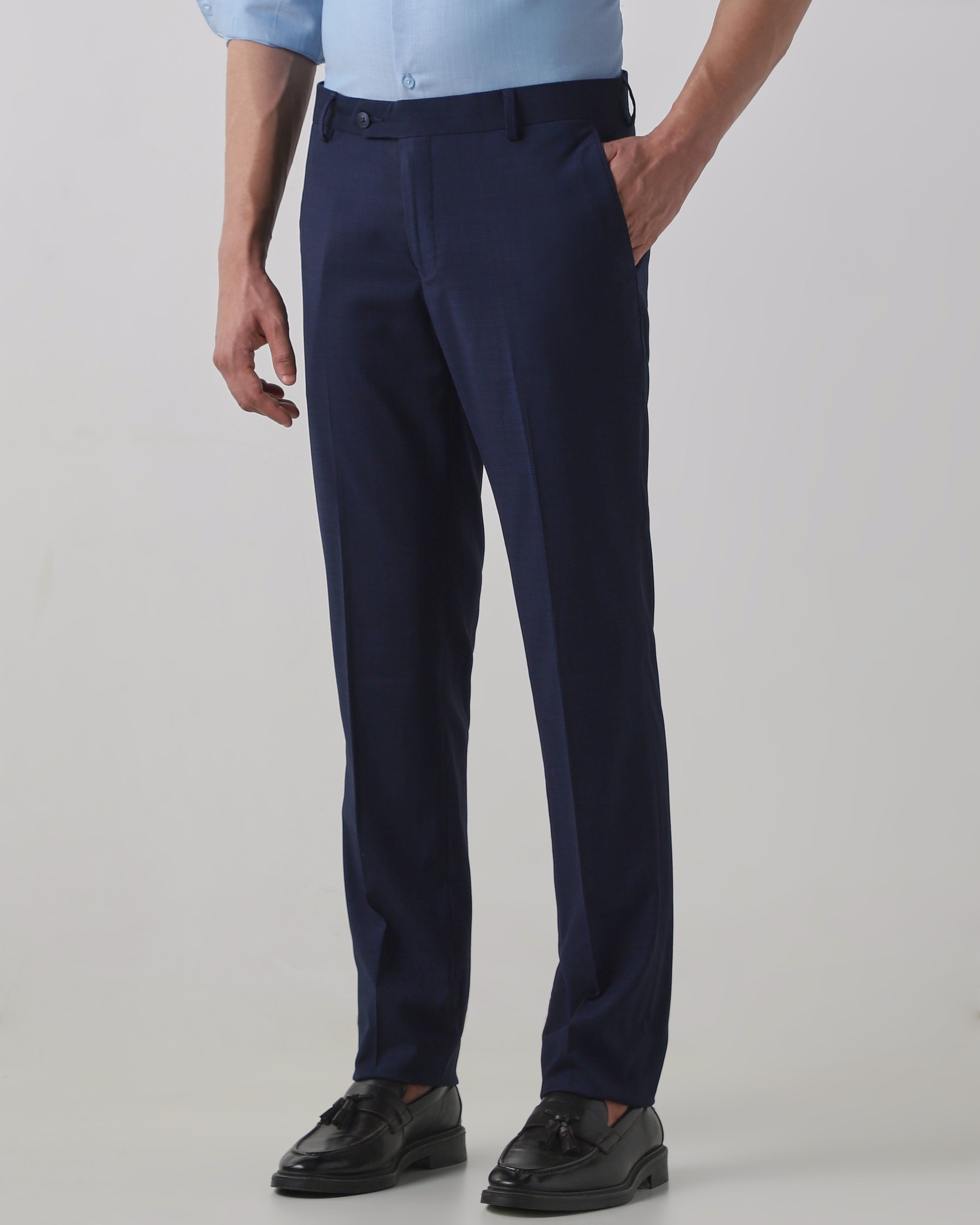 Navy Regular Fit Trouser