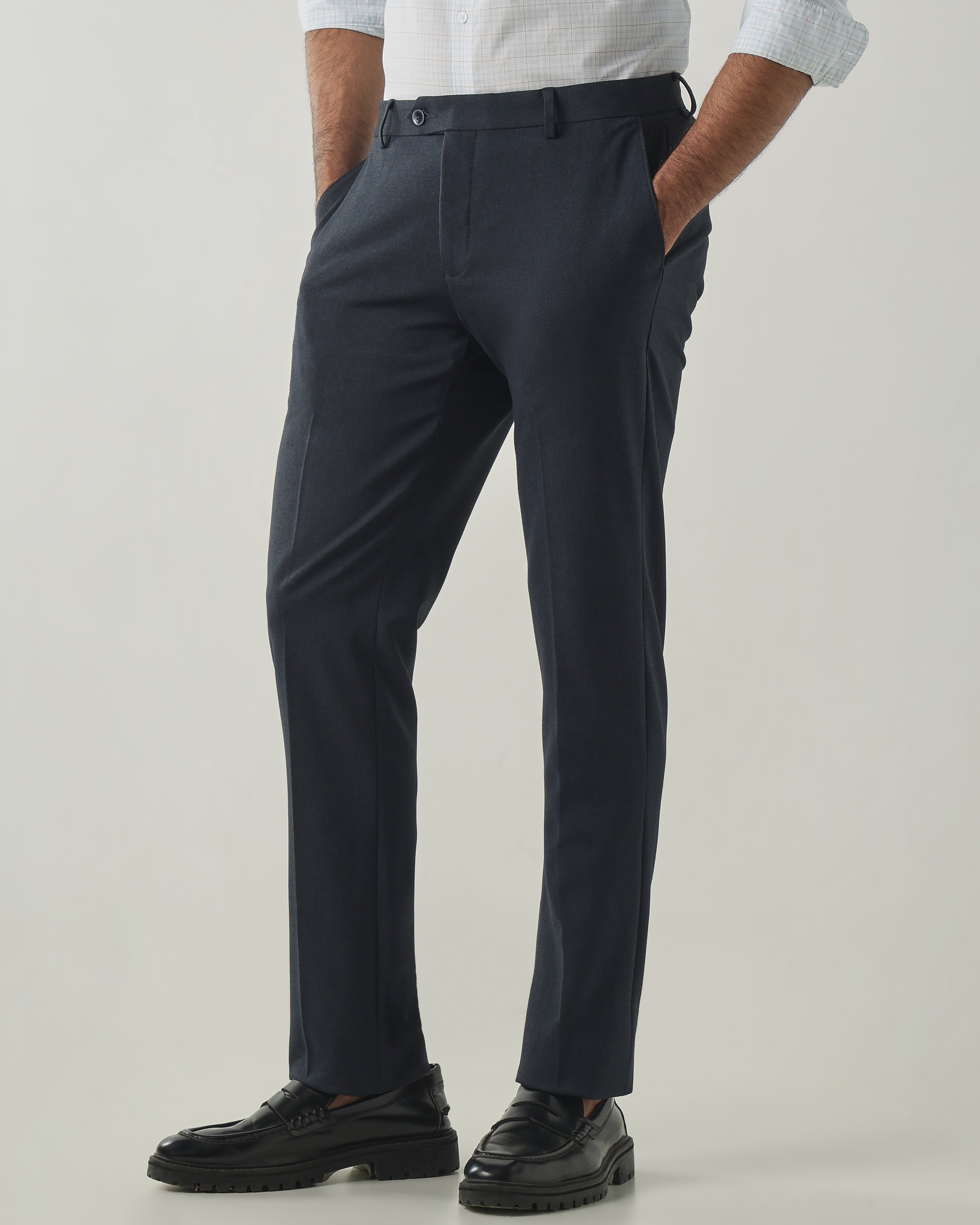 Blue Mel Tailor Fit Fashion Formal Trousers