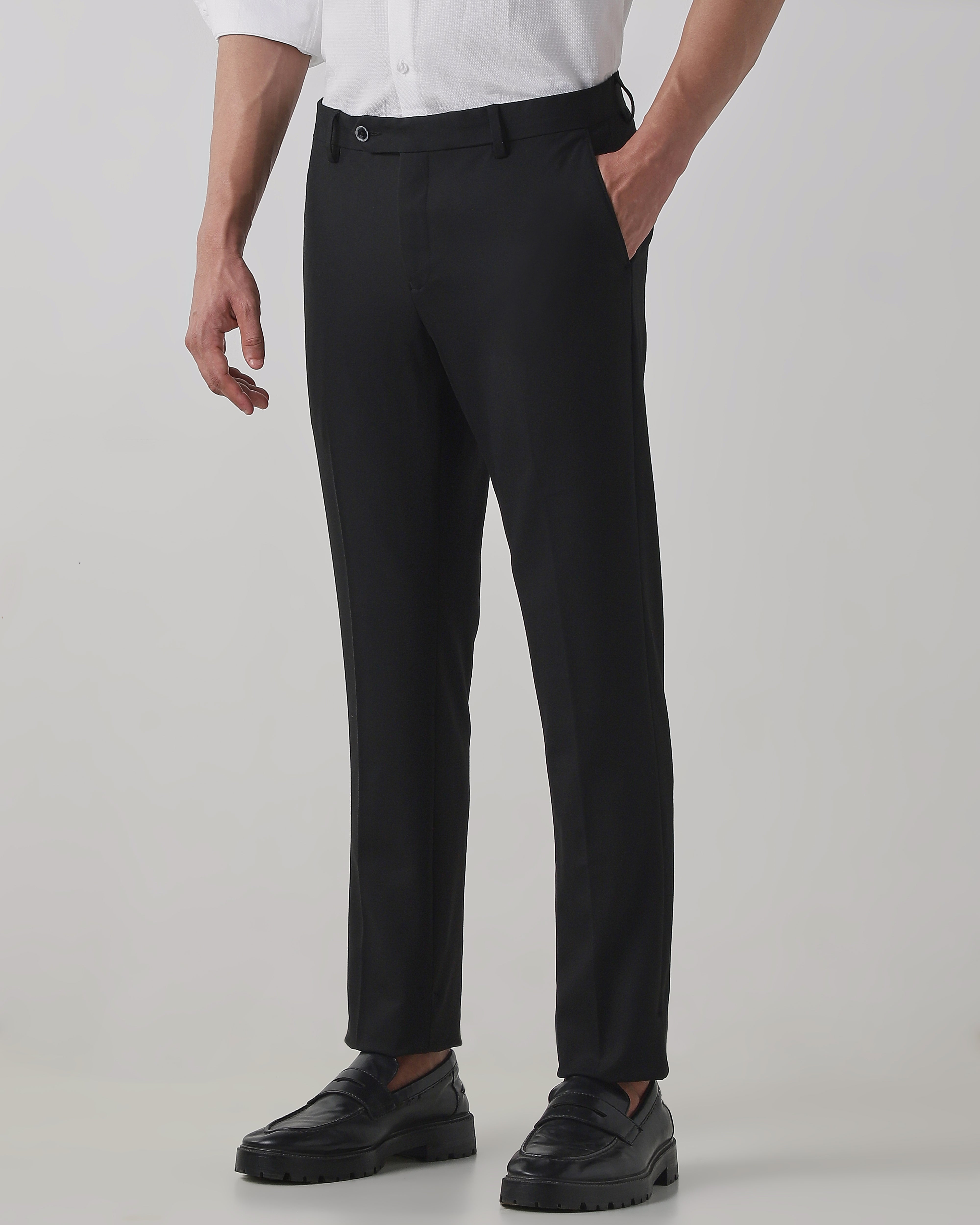 Black  Regular Fit Trouser