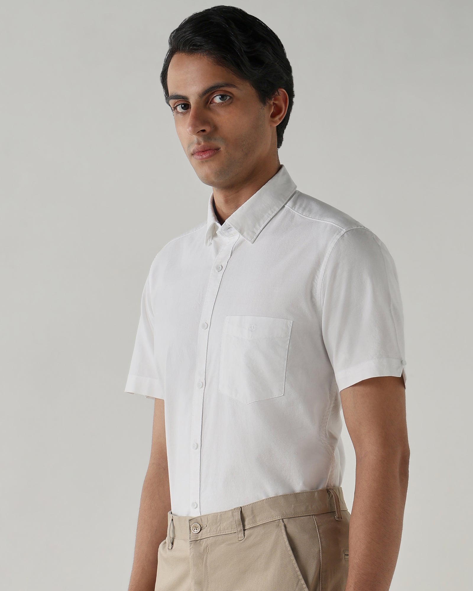 Men Regular Fit Shirt White