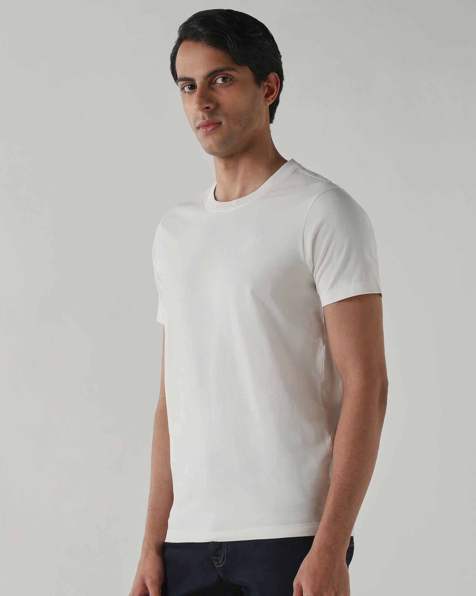 Men Regular Fit T-Shirt Brilliant White