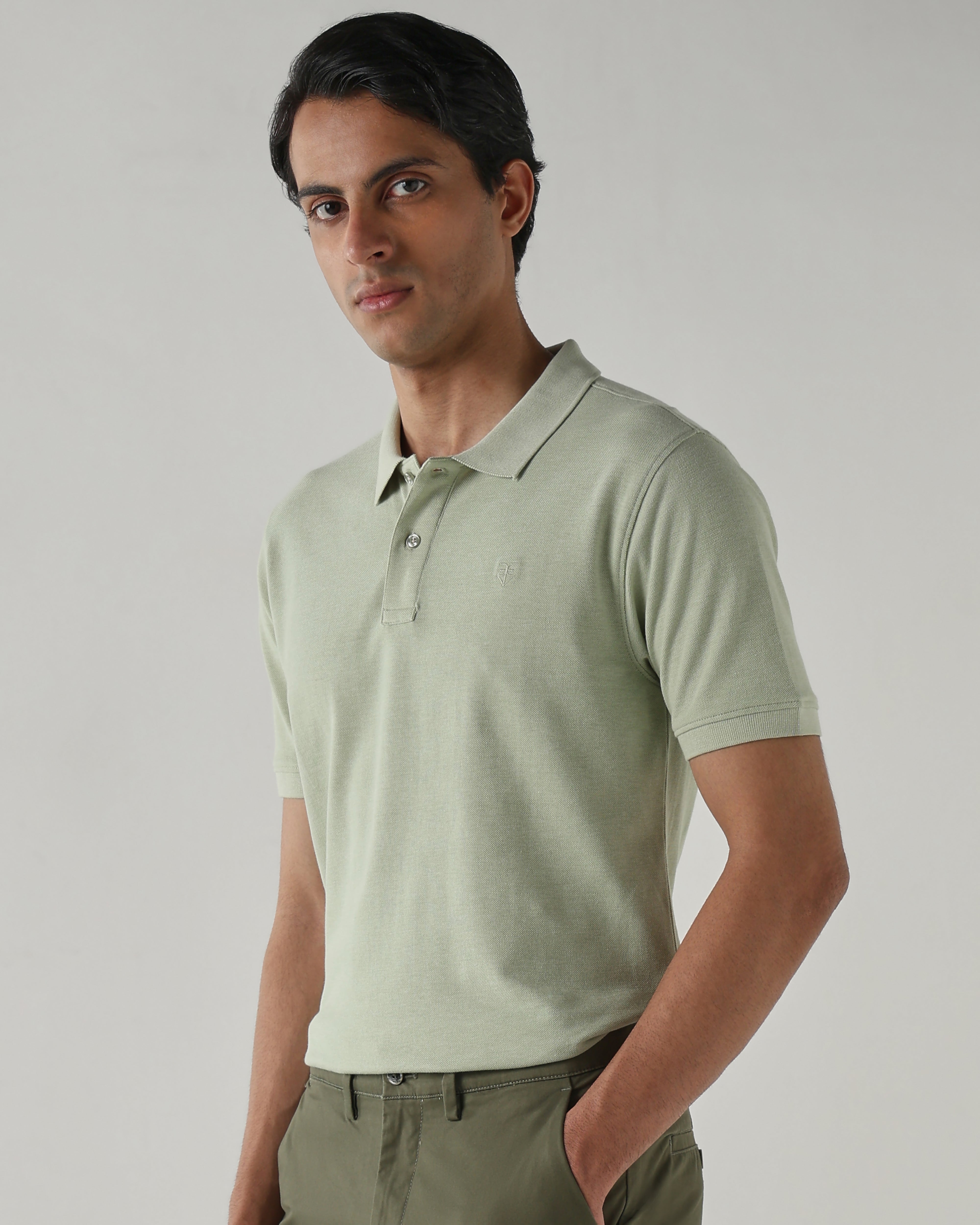 Men Regular Fit T-Shirt Celadon Green