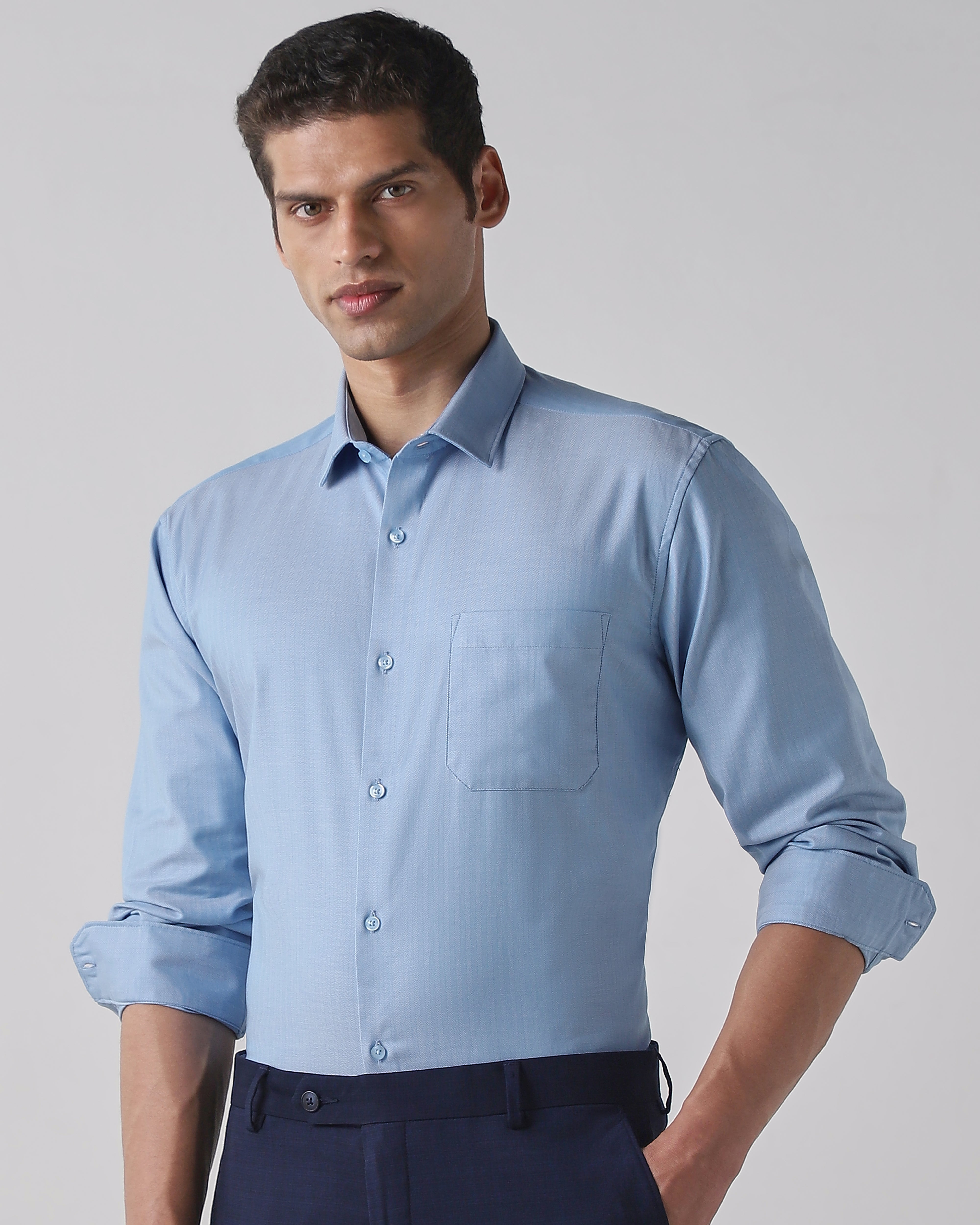 Blue Regular Fit Shirt