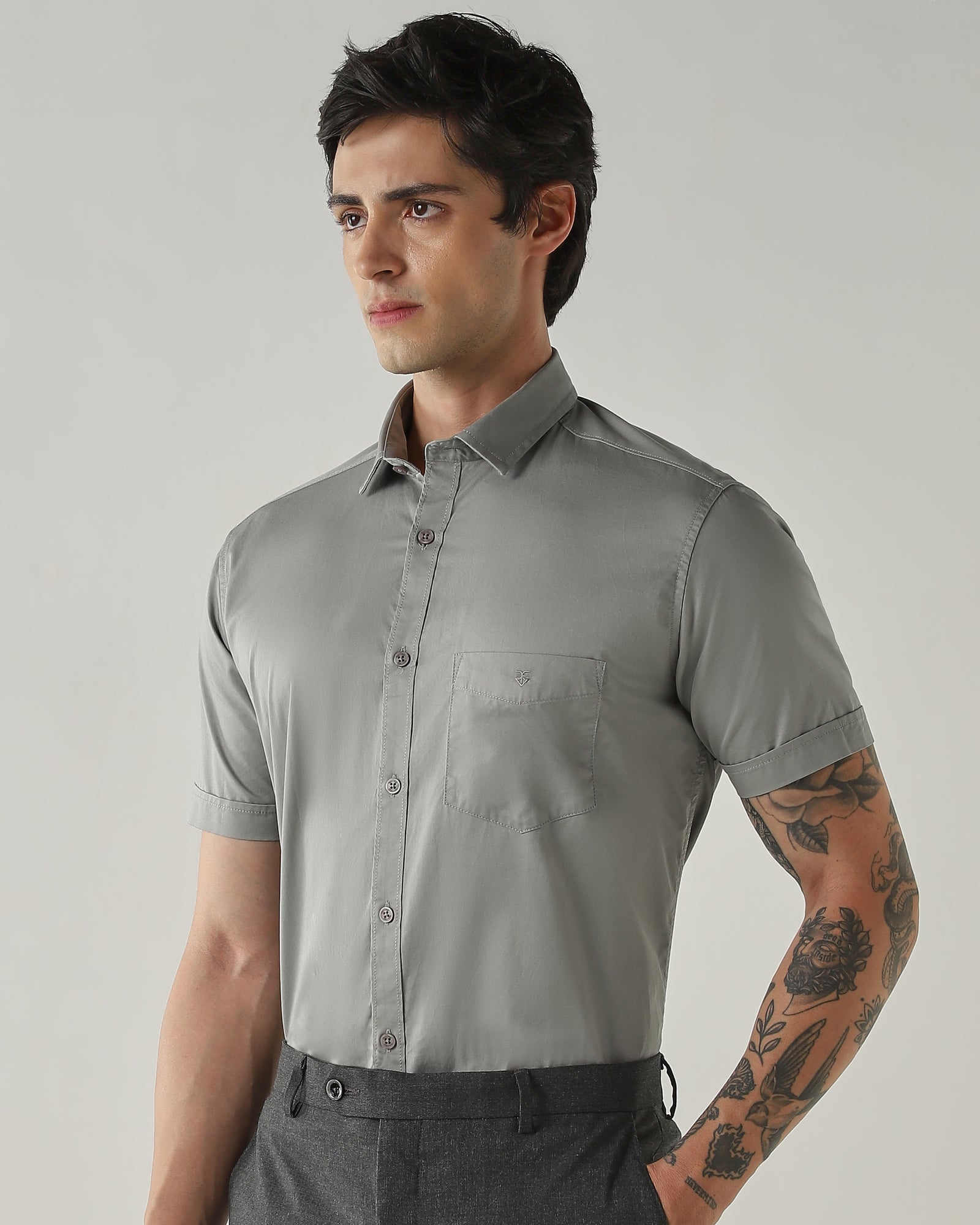 Slim Fit Shirt Grey
