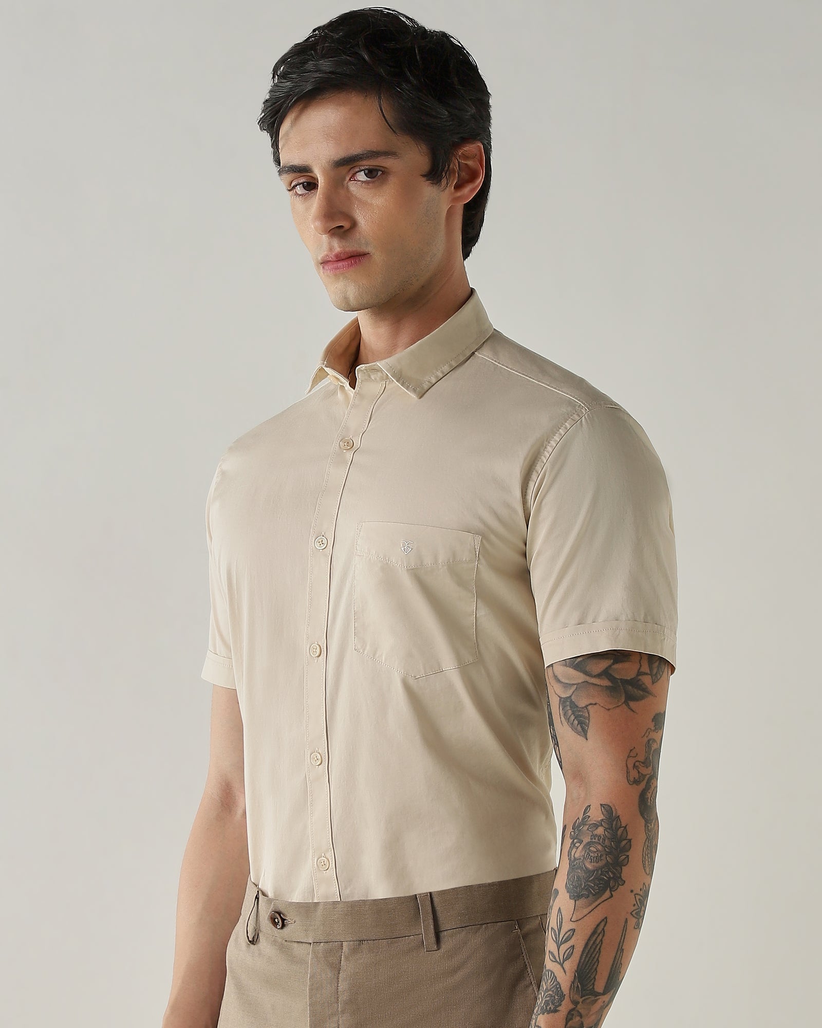 Slim Fit Shirt Cream