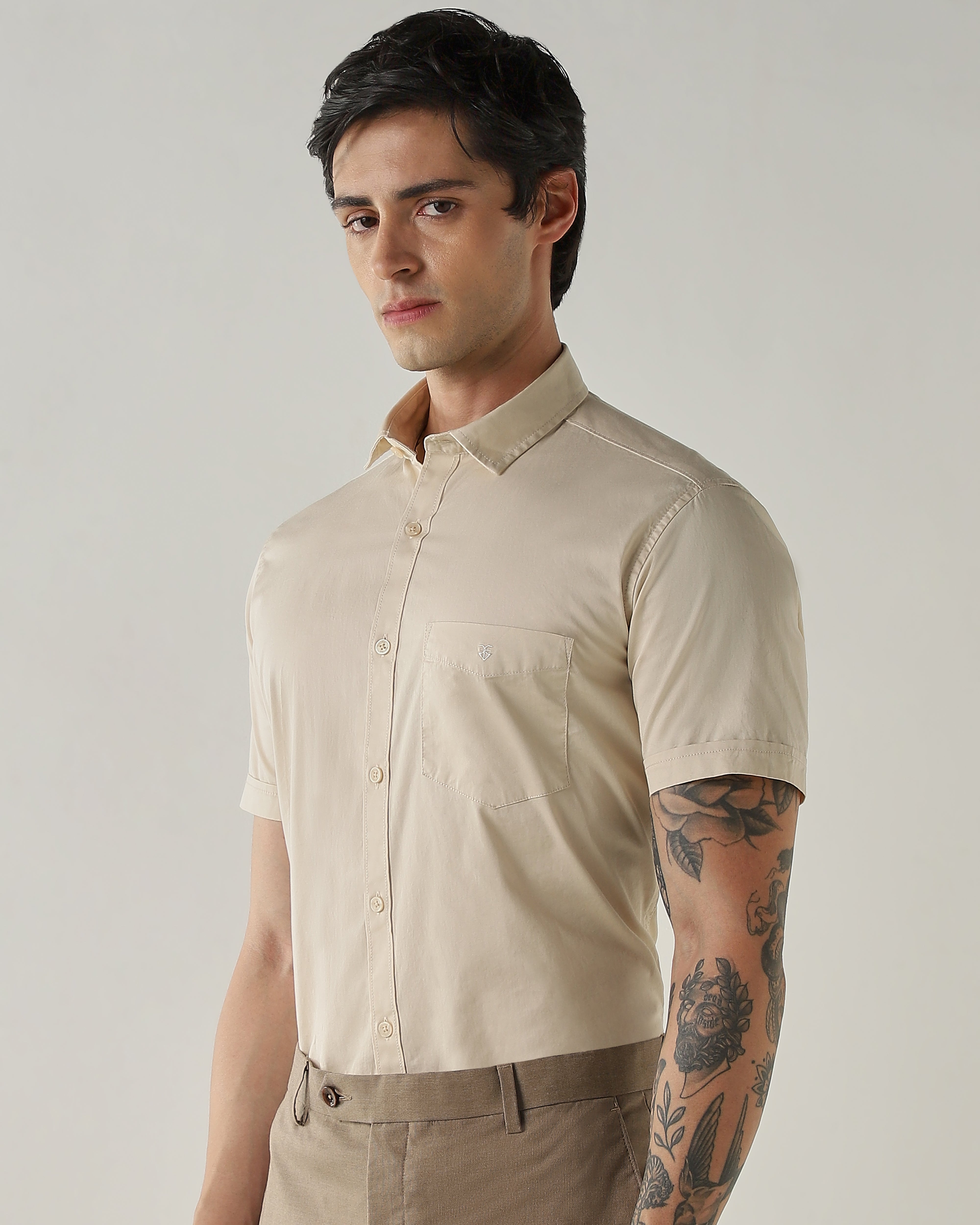 Slim Fit Shirt Cream