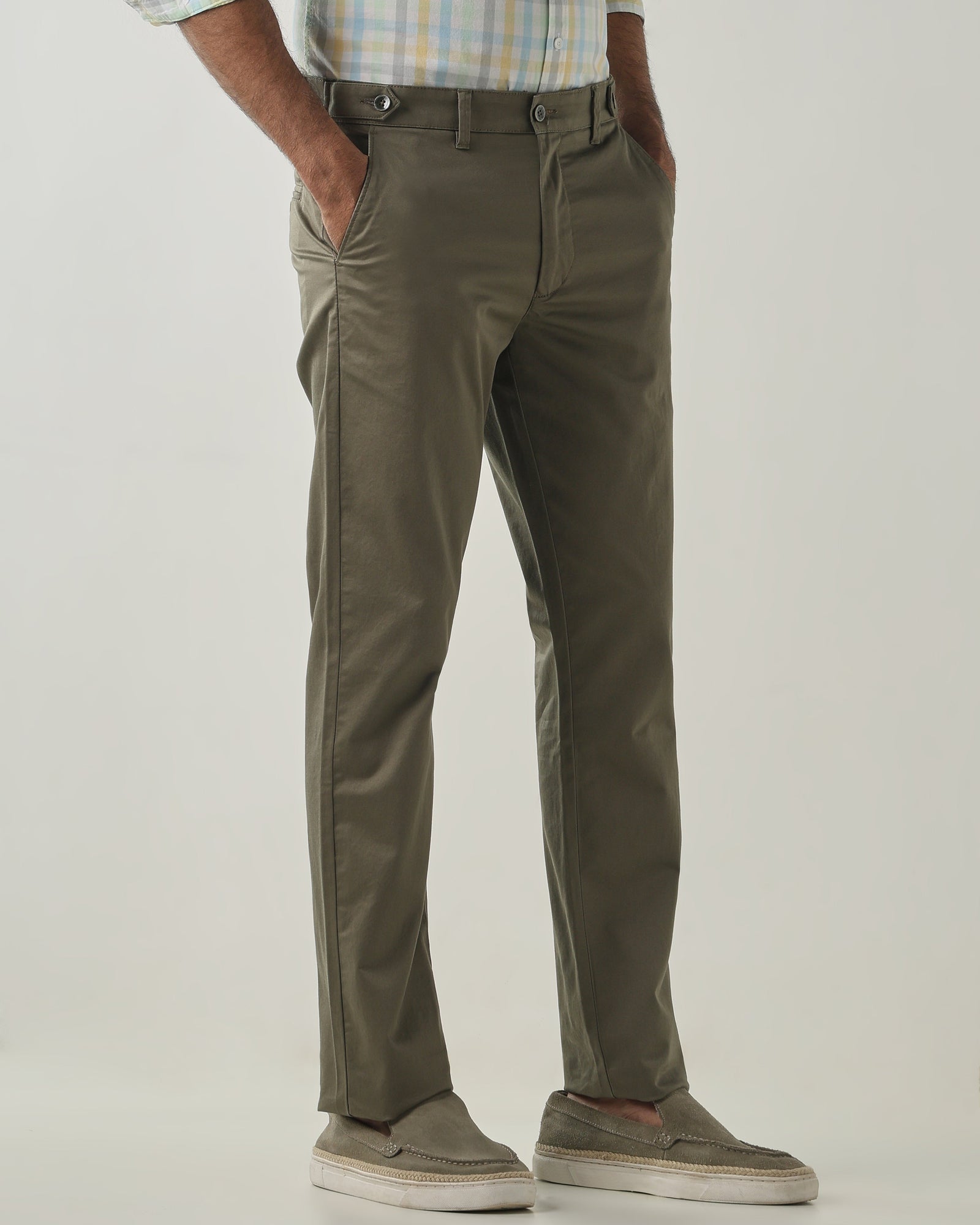 Olive REGULAR Smart Casual Trousers