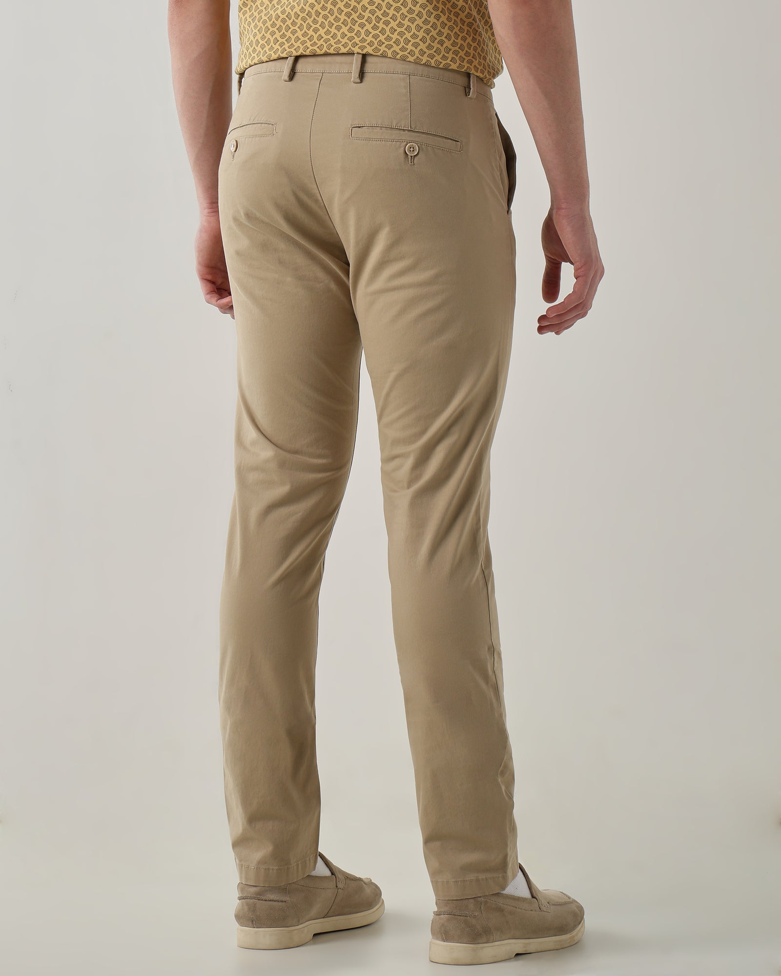 Men Regular Fit Trouser Beige
