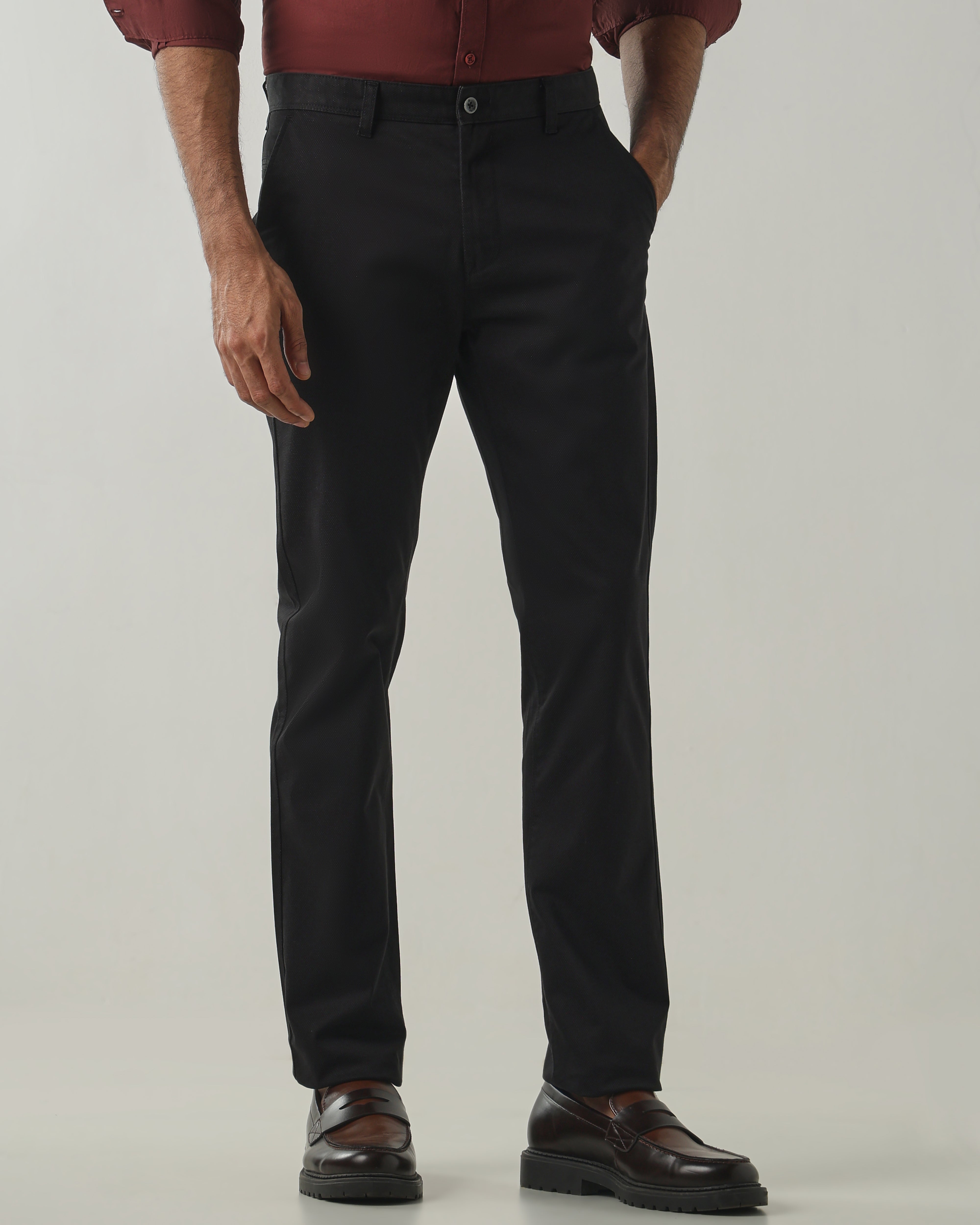 Black REGULAR Smart Casual Trousers
