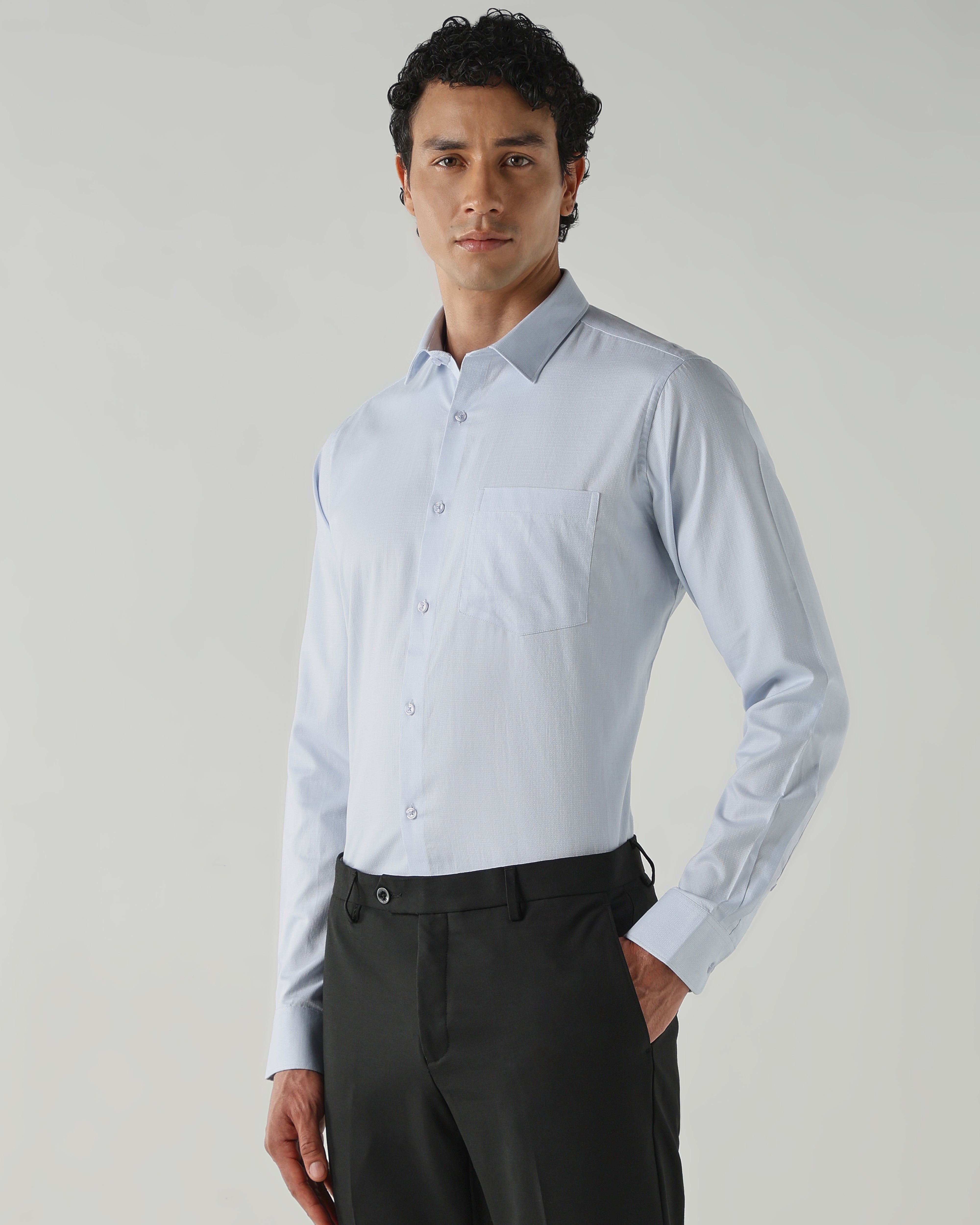 Men Regular Fit Shirts Blue
