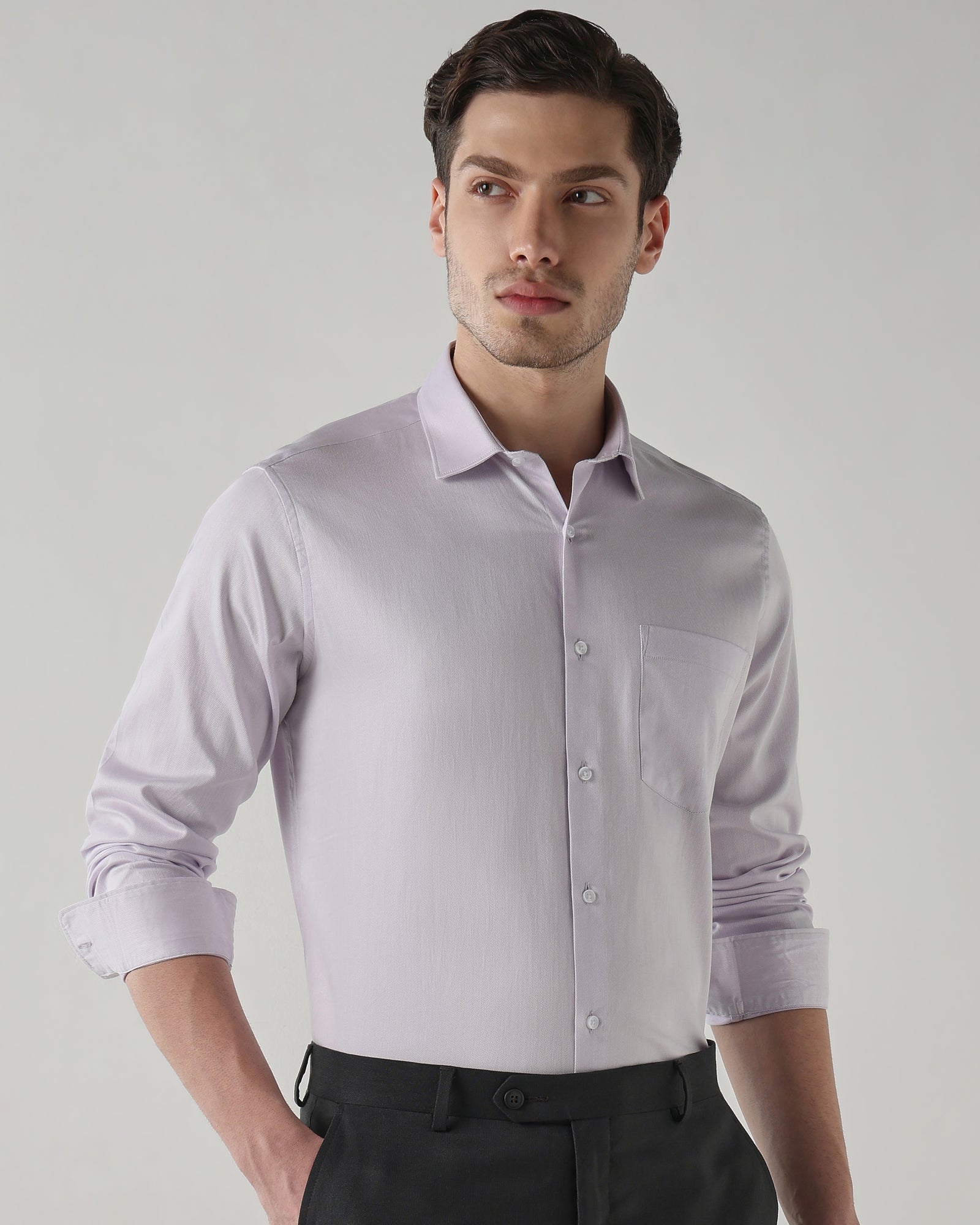 Men Regular Fit Shirt Lilac