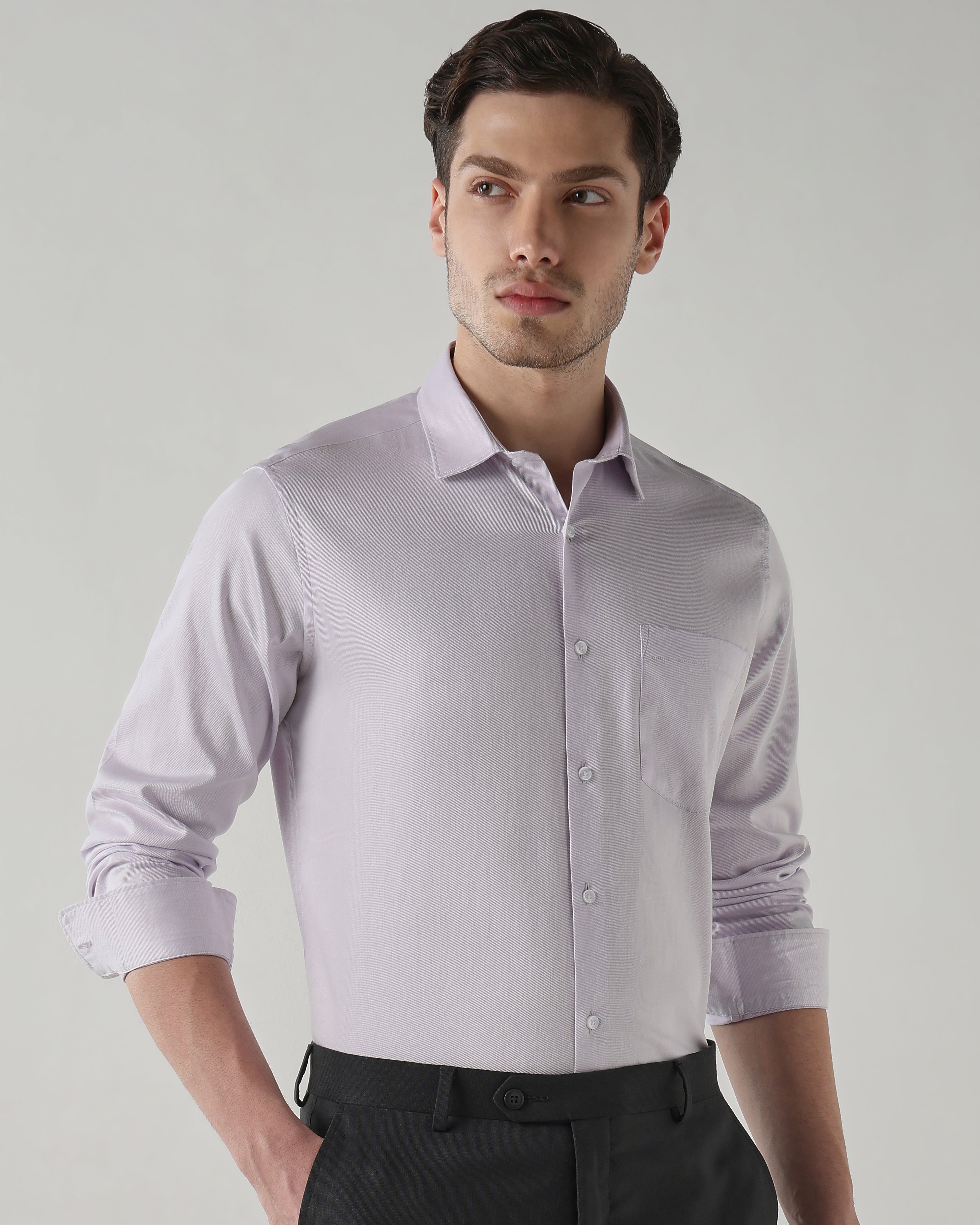 Men Regular Fit Shirt Lilac