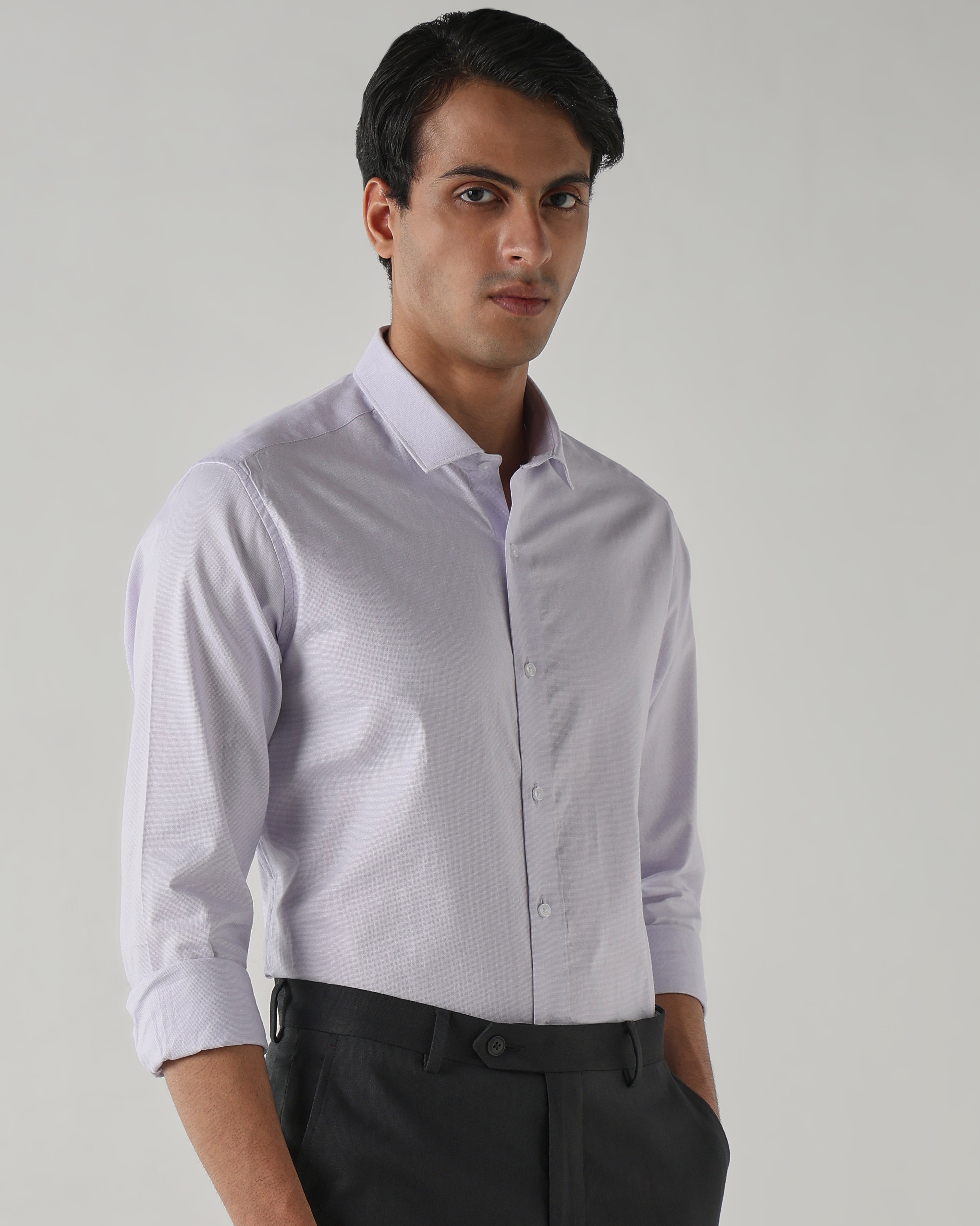 Men Regular Fit Shirt Lilac