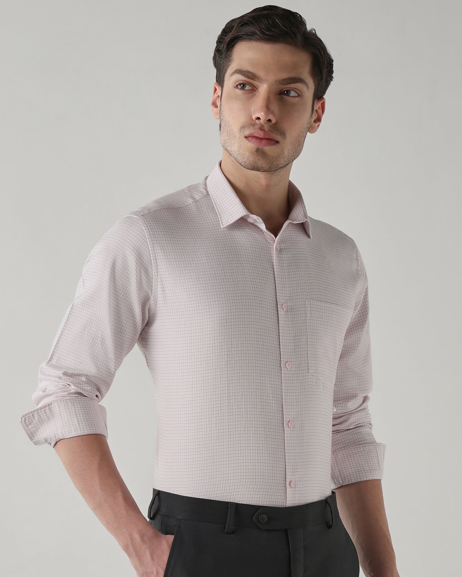 Men Regular Fit Shirt Pink