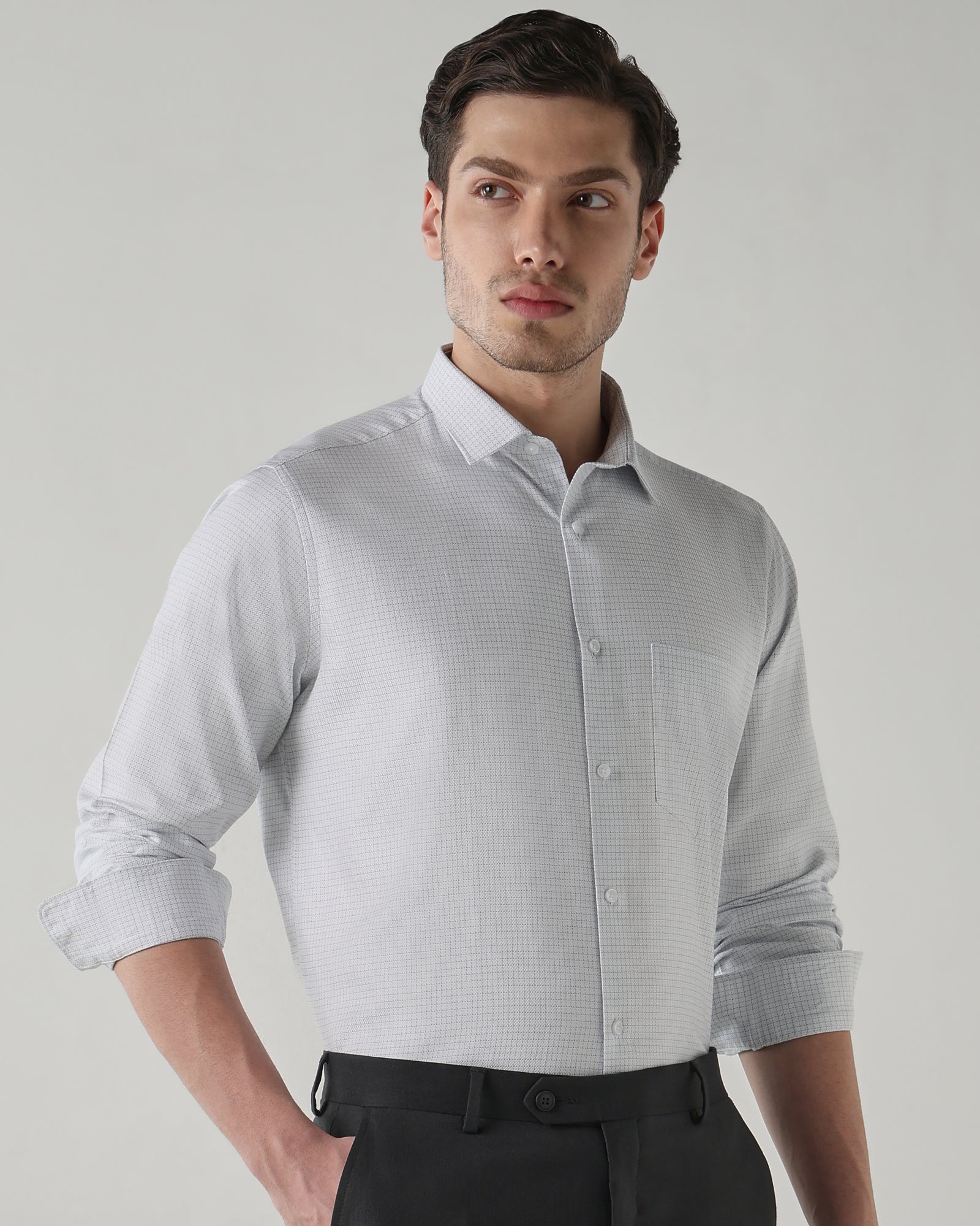 Men Regular Fit Shirt White