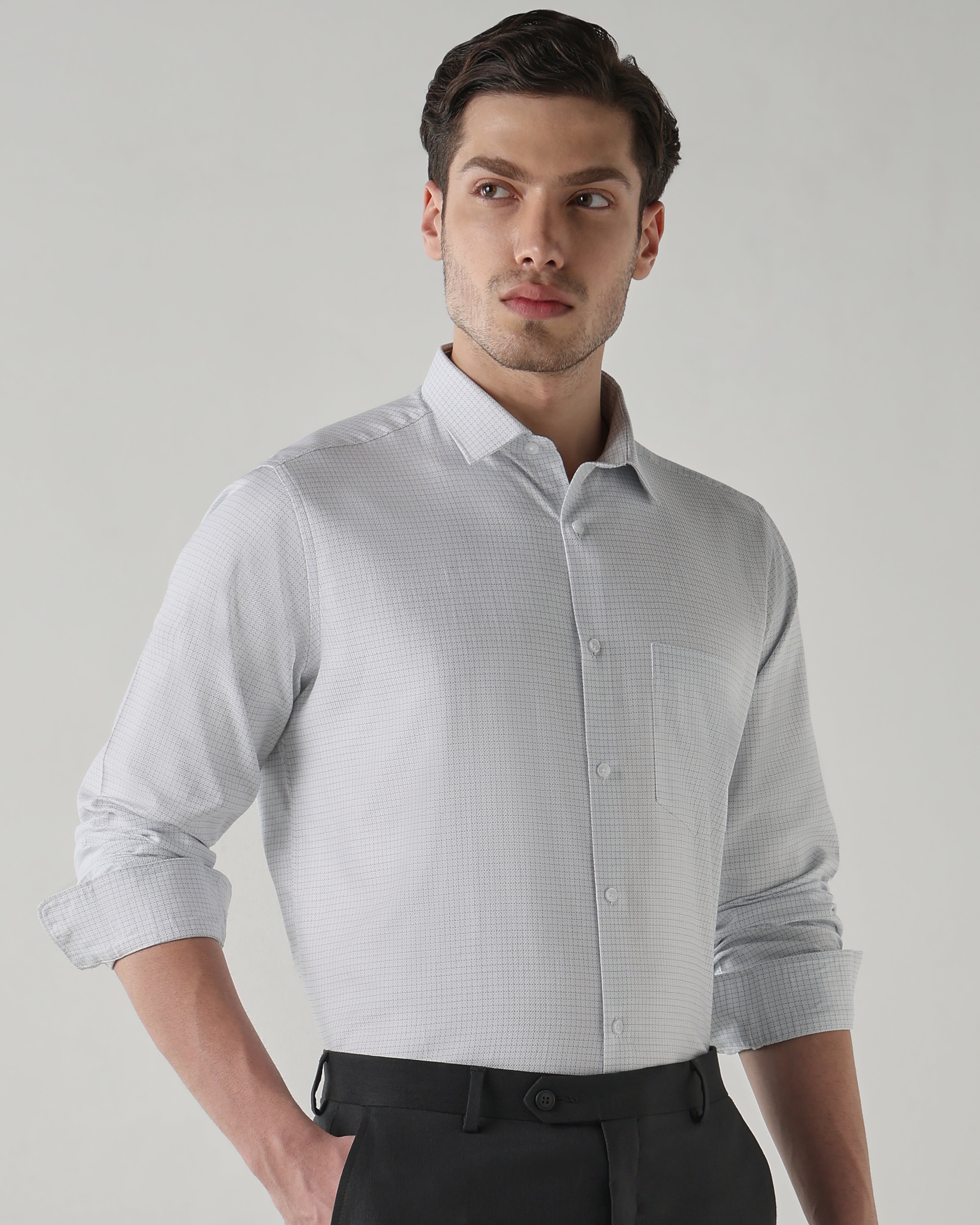 Men Regular Fit Shirt White