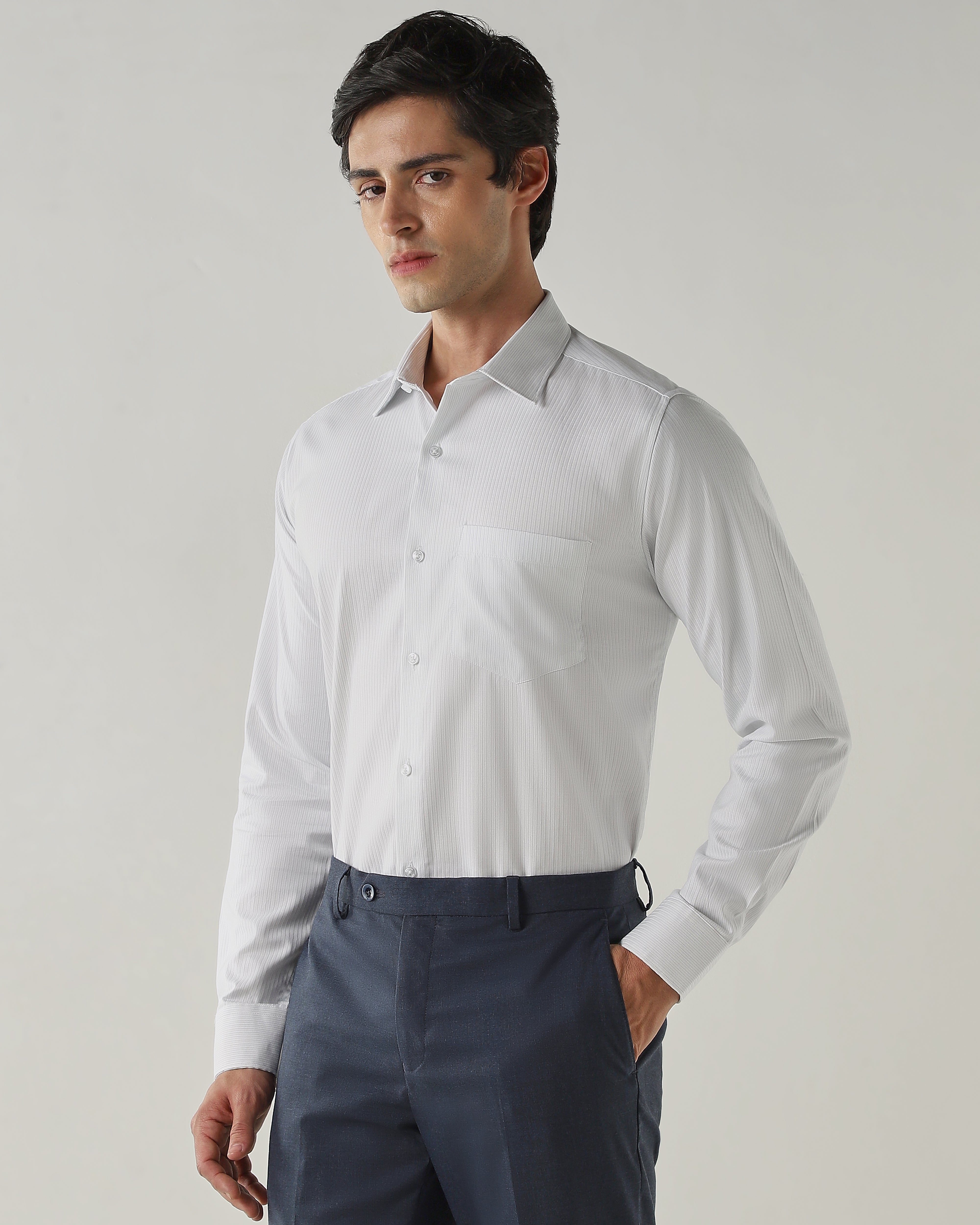 Slim Fit Shirt White/Blue