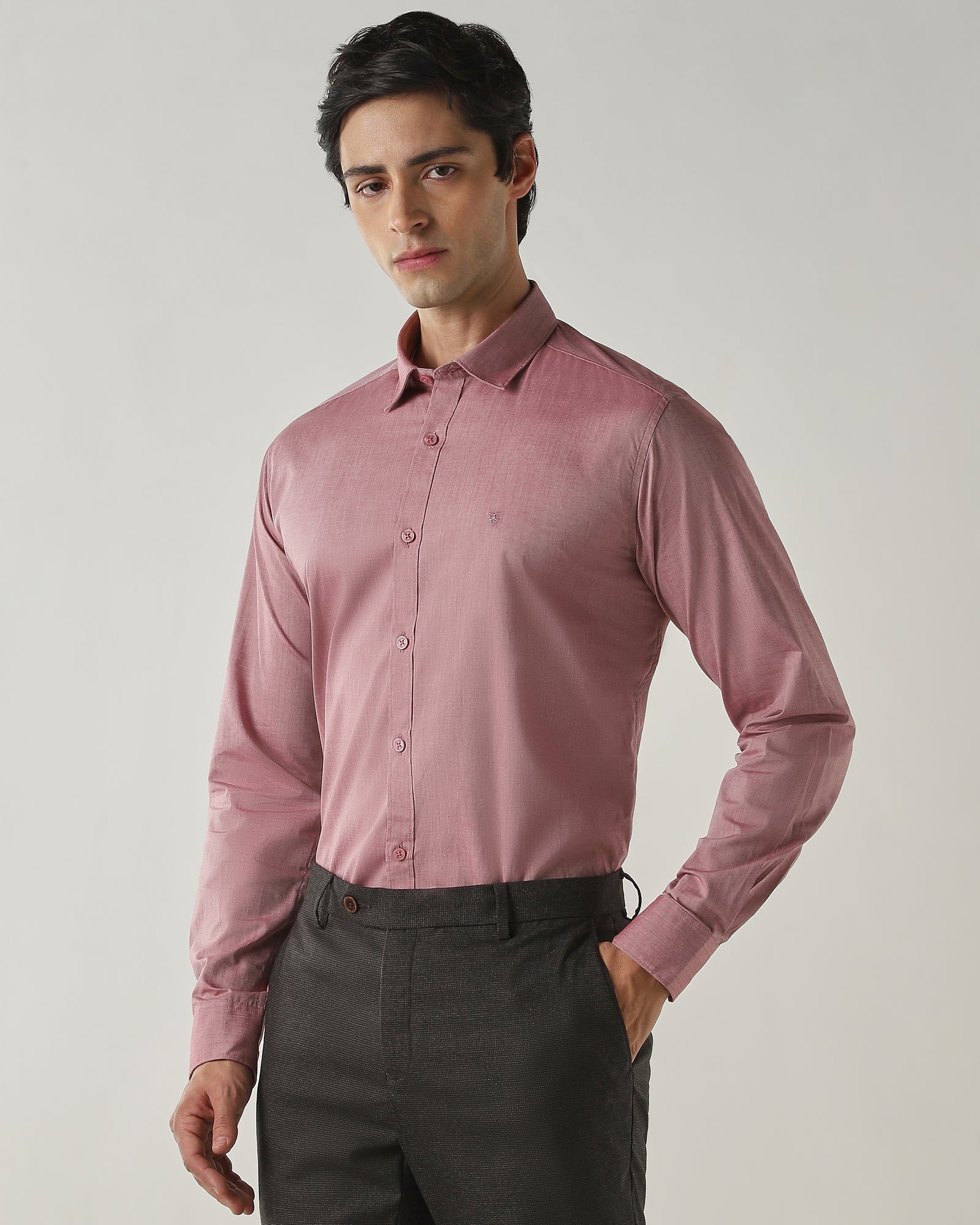 Slim Fit Shirt Maroon