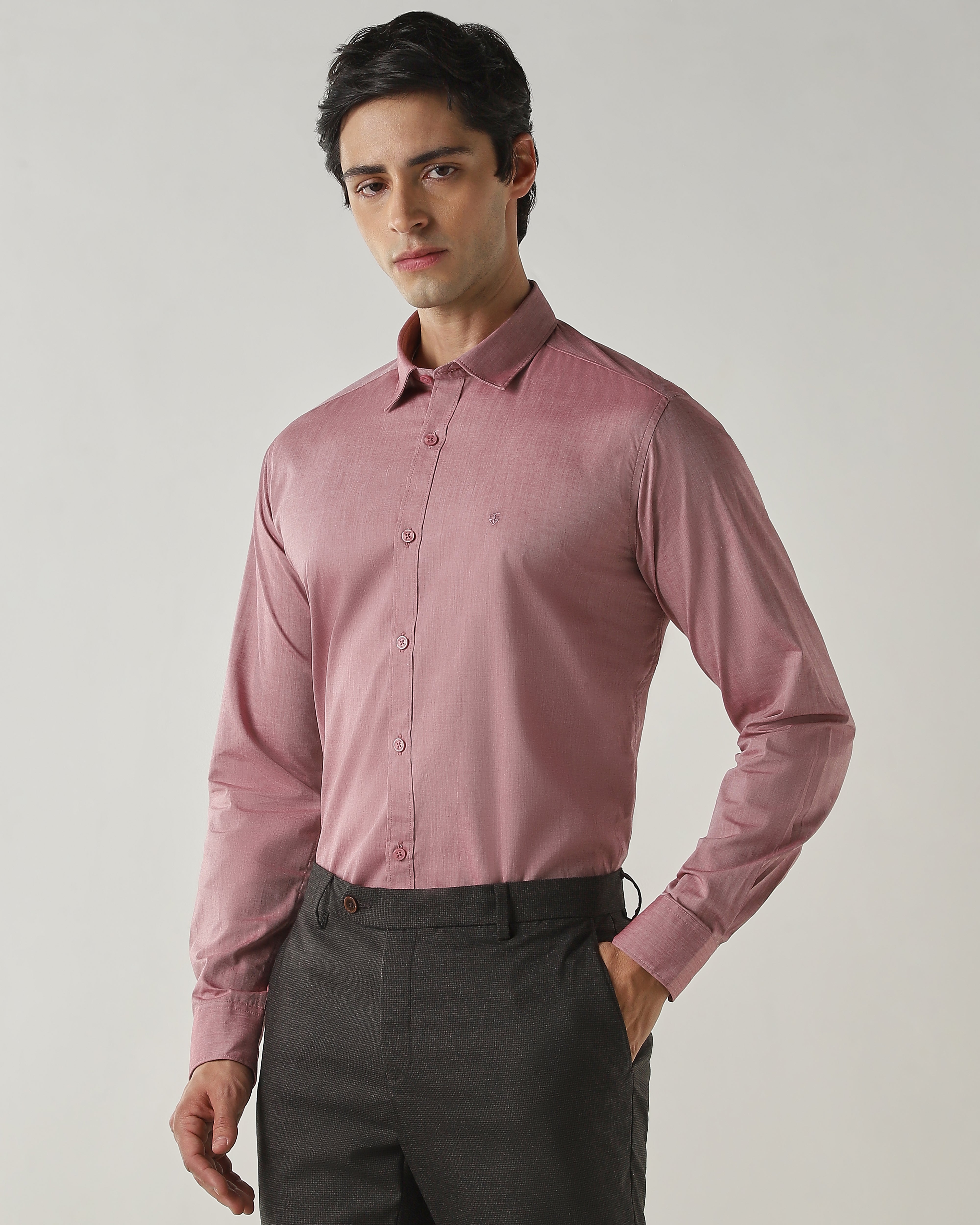 Slim Fit Shirt Maroon