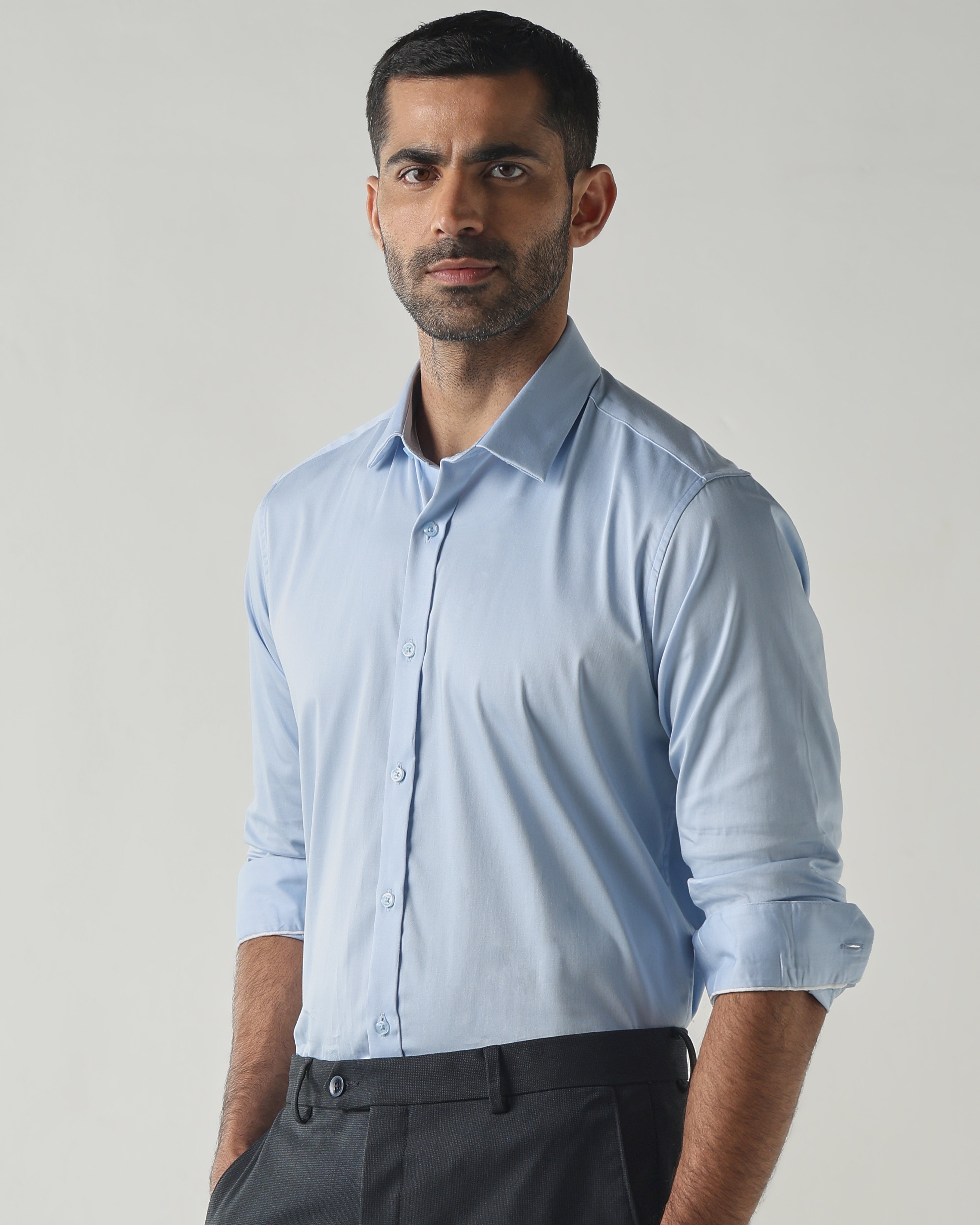 Sky Blue Slim fit Fashion Formal Shirts