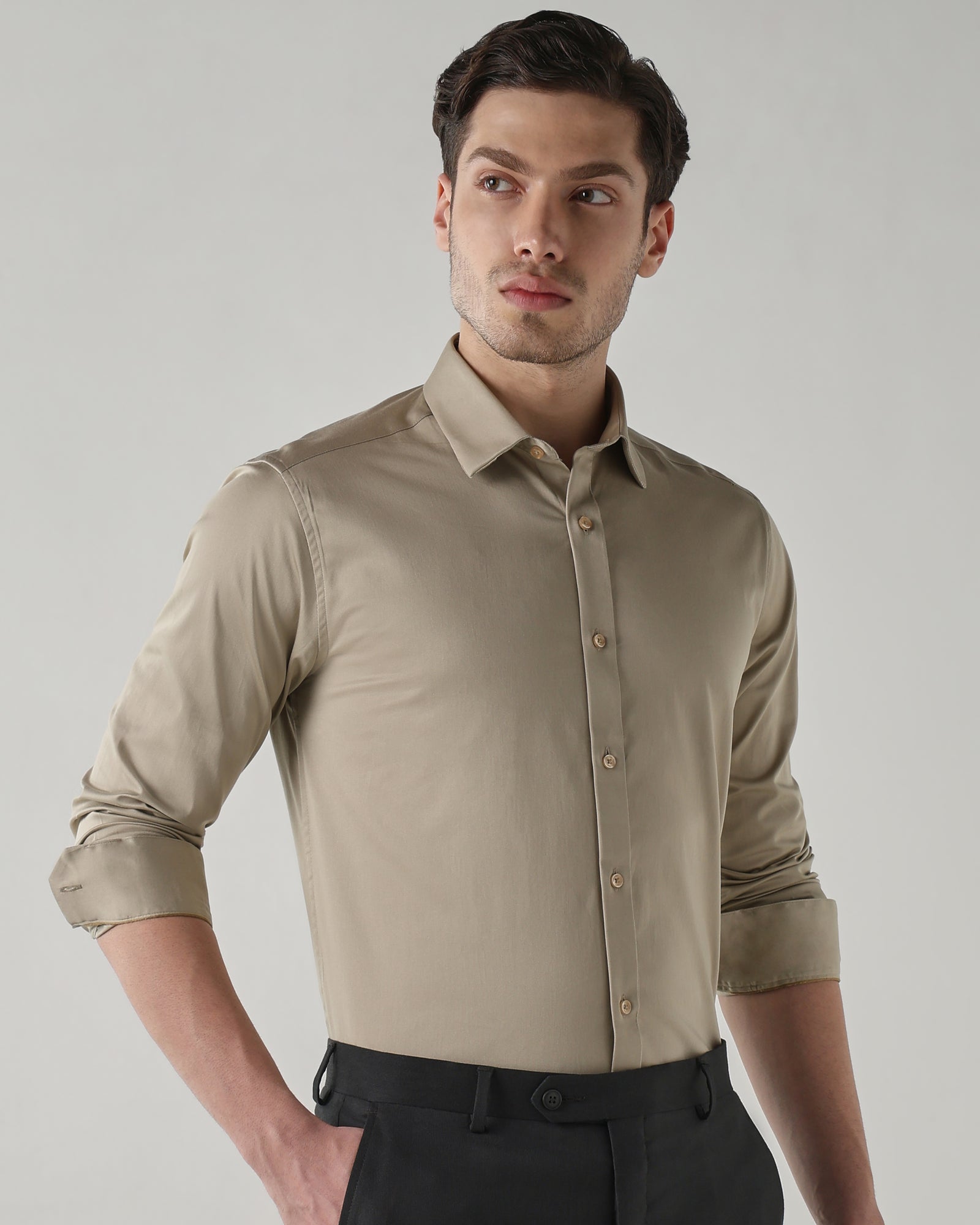 Men Regular Fit Shirt Hazel Wood