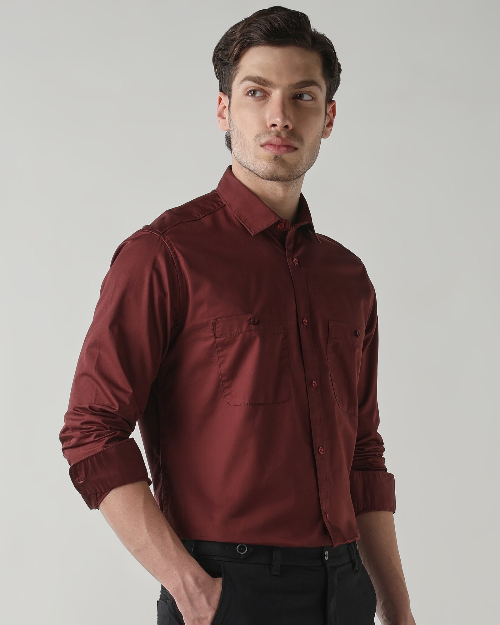 Men Regular Fit Shirt White/Pink