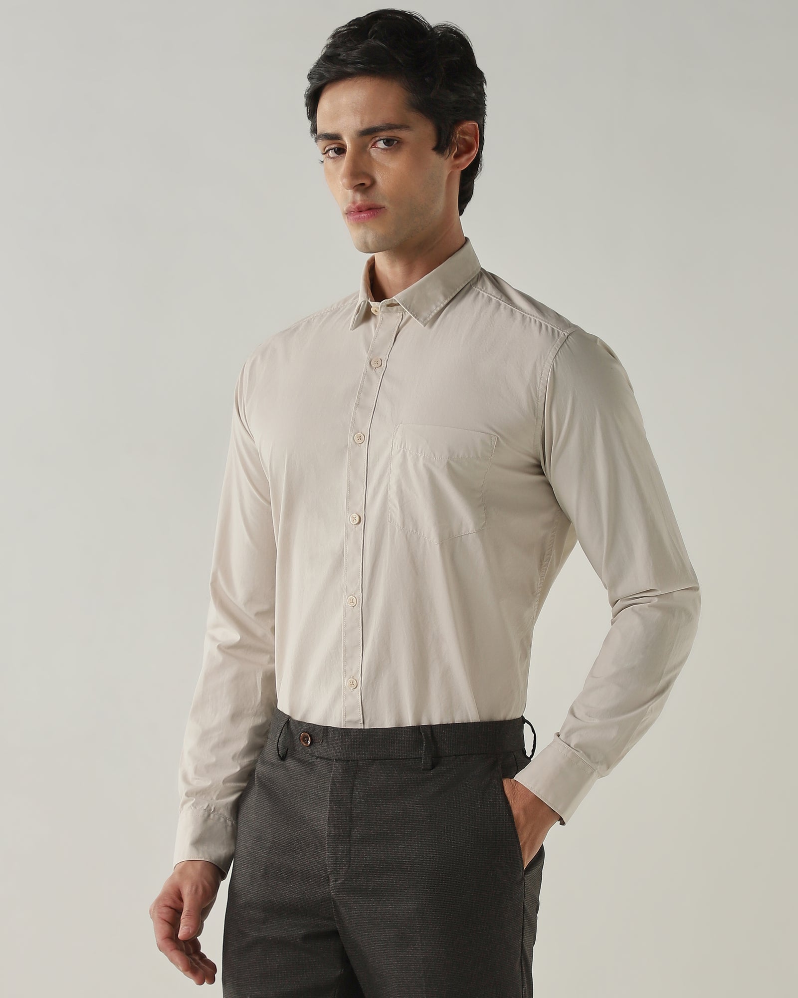 Slim Fit Shirt Cream