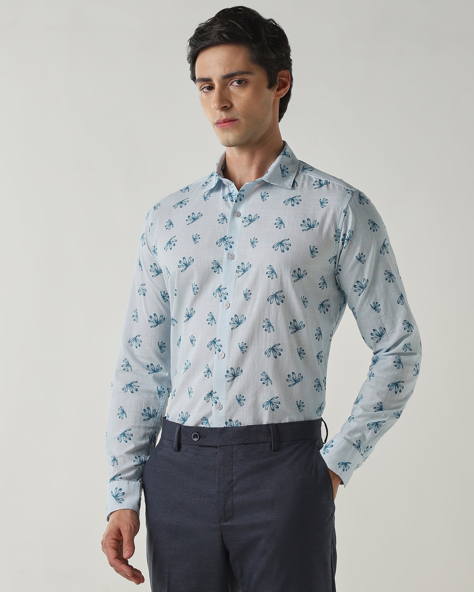 Slim Fit Shirt Powder Blue