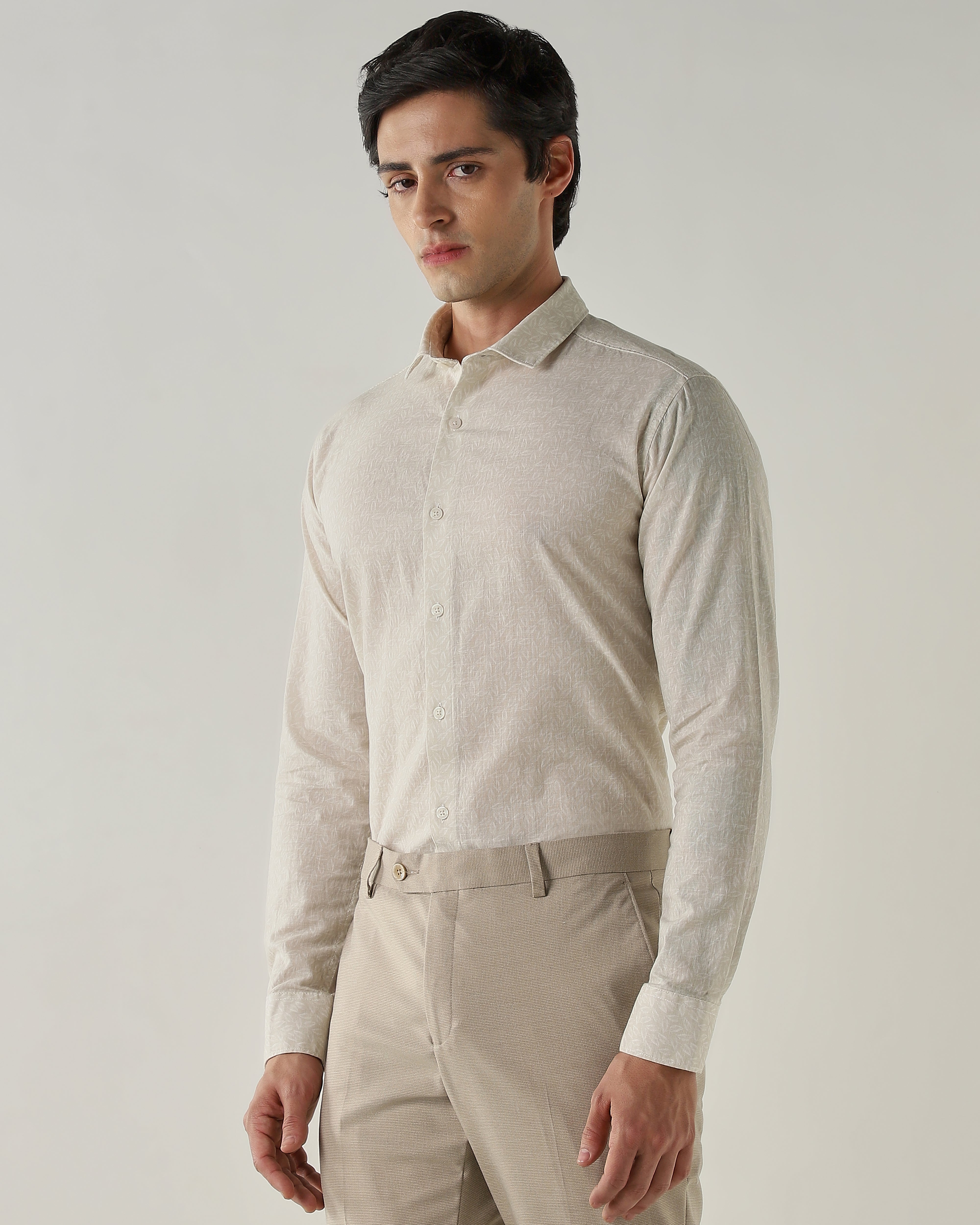 Slim Fit Shirt Beige