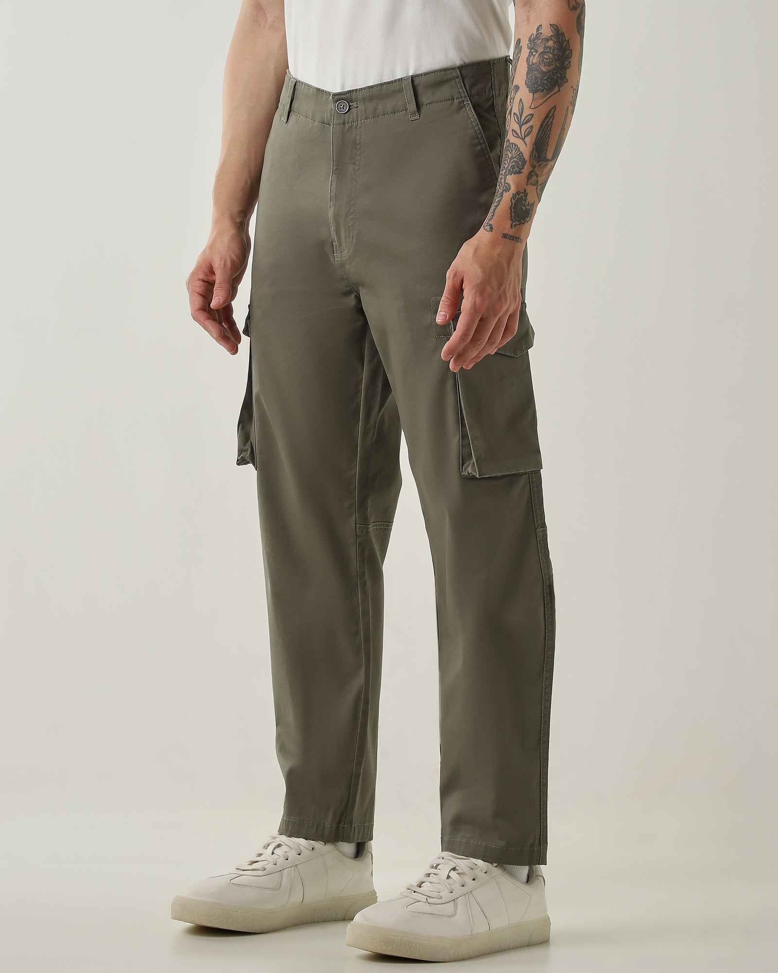 Regular Fit Cargo Olive
