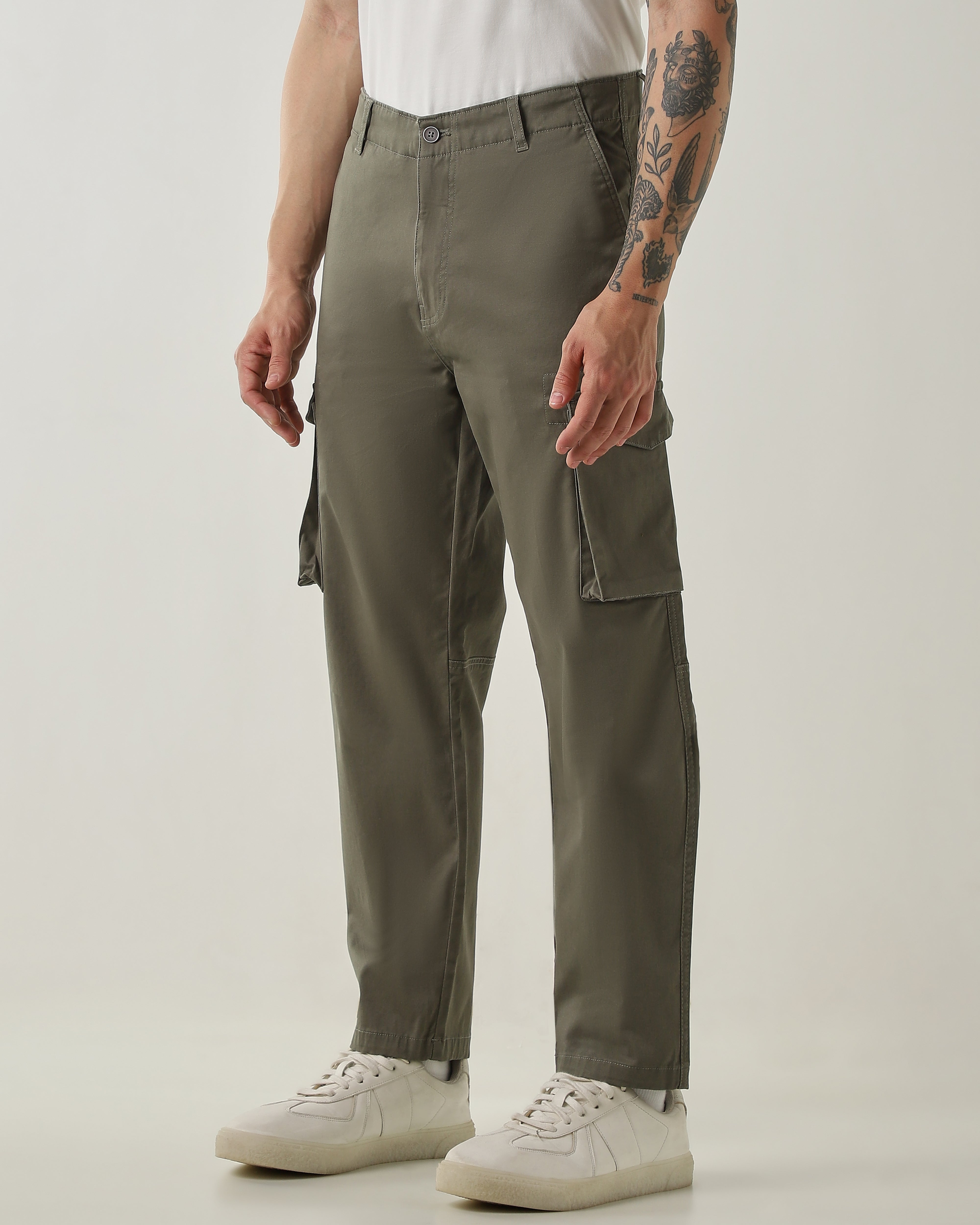 Regular Fit Cargo Olive