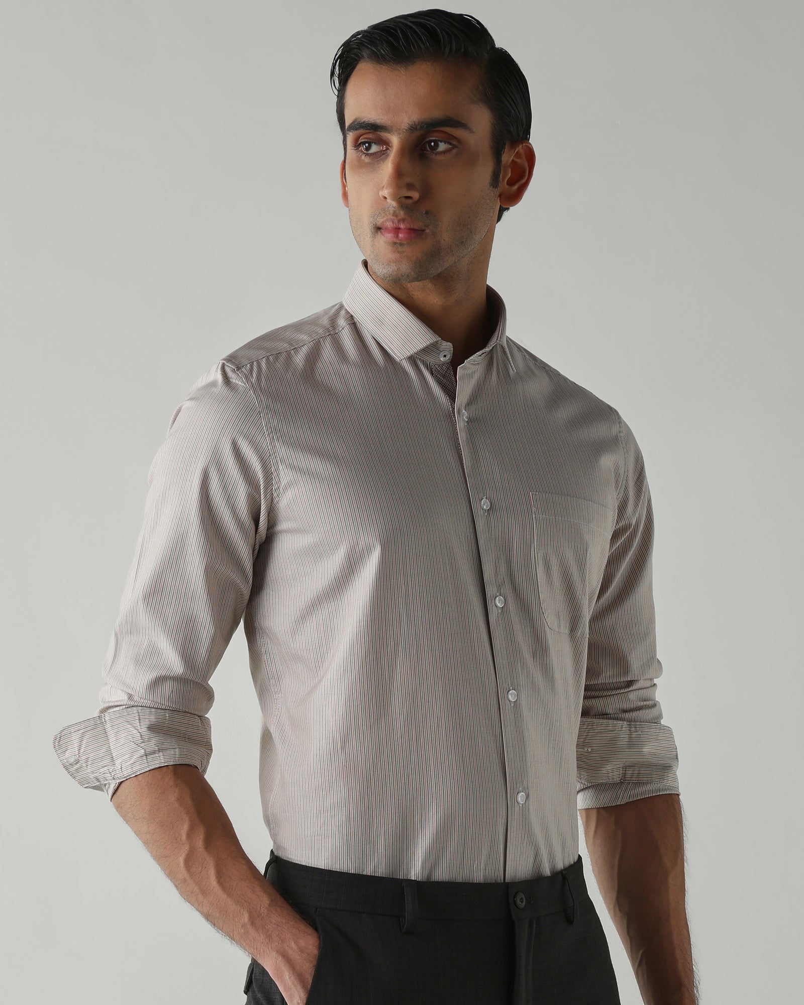 Pink Pure Cotton Shirts for Men | Slim Fit Luxury Wear