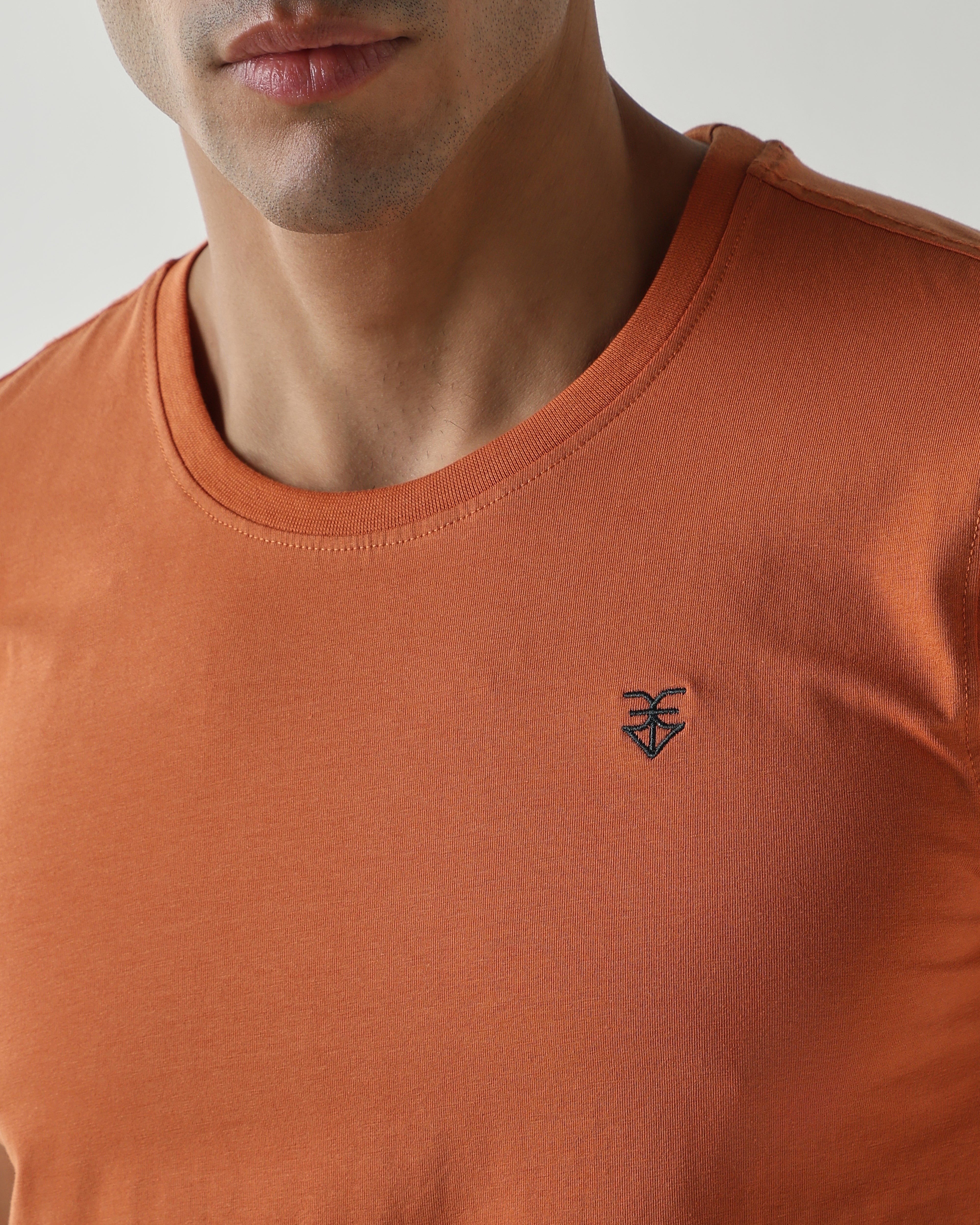Topwear Single Jersey T-Shirts – Apricot