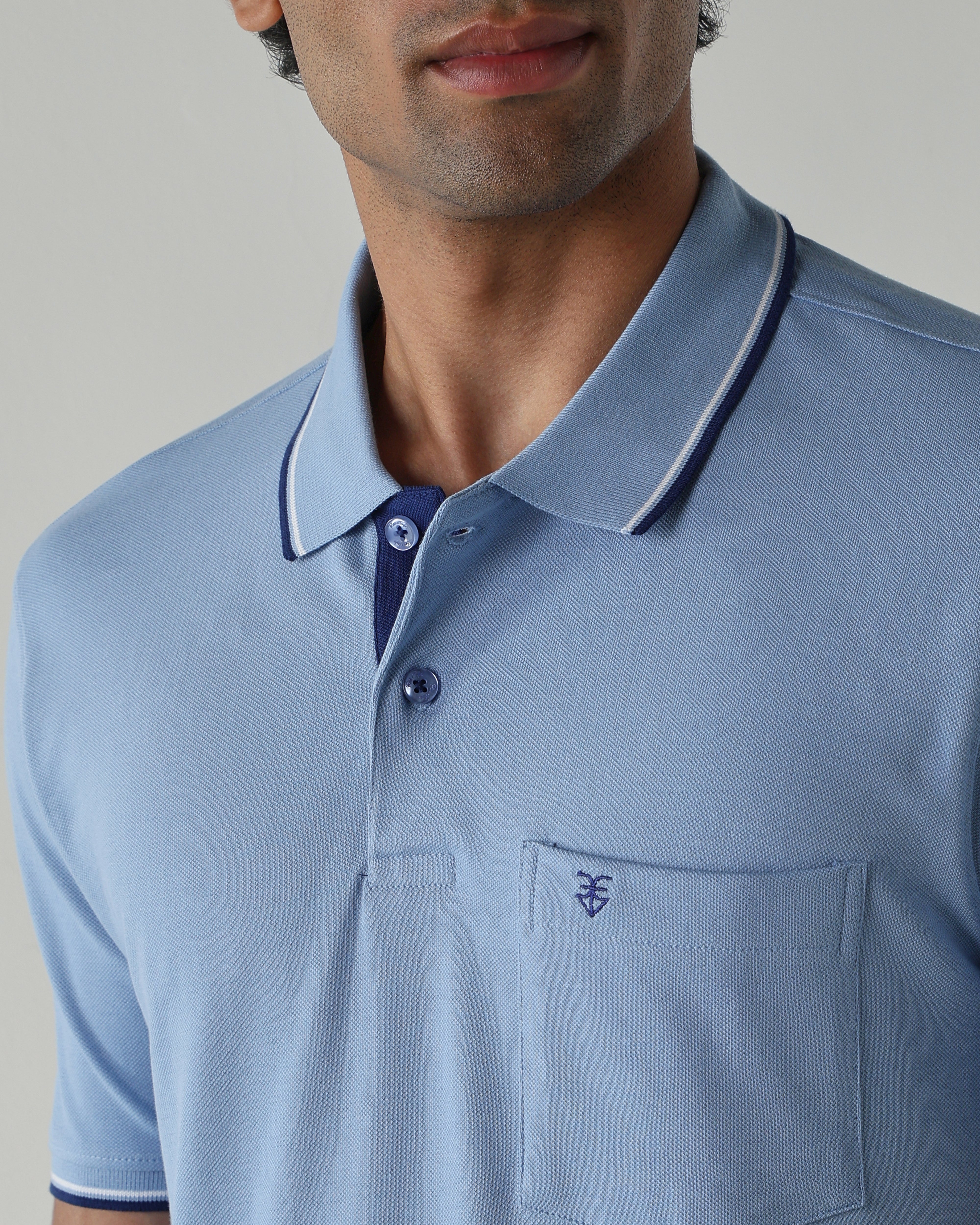 Topwear Premium Pique Knit Fabric T-Shirts – Airforce