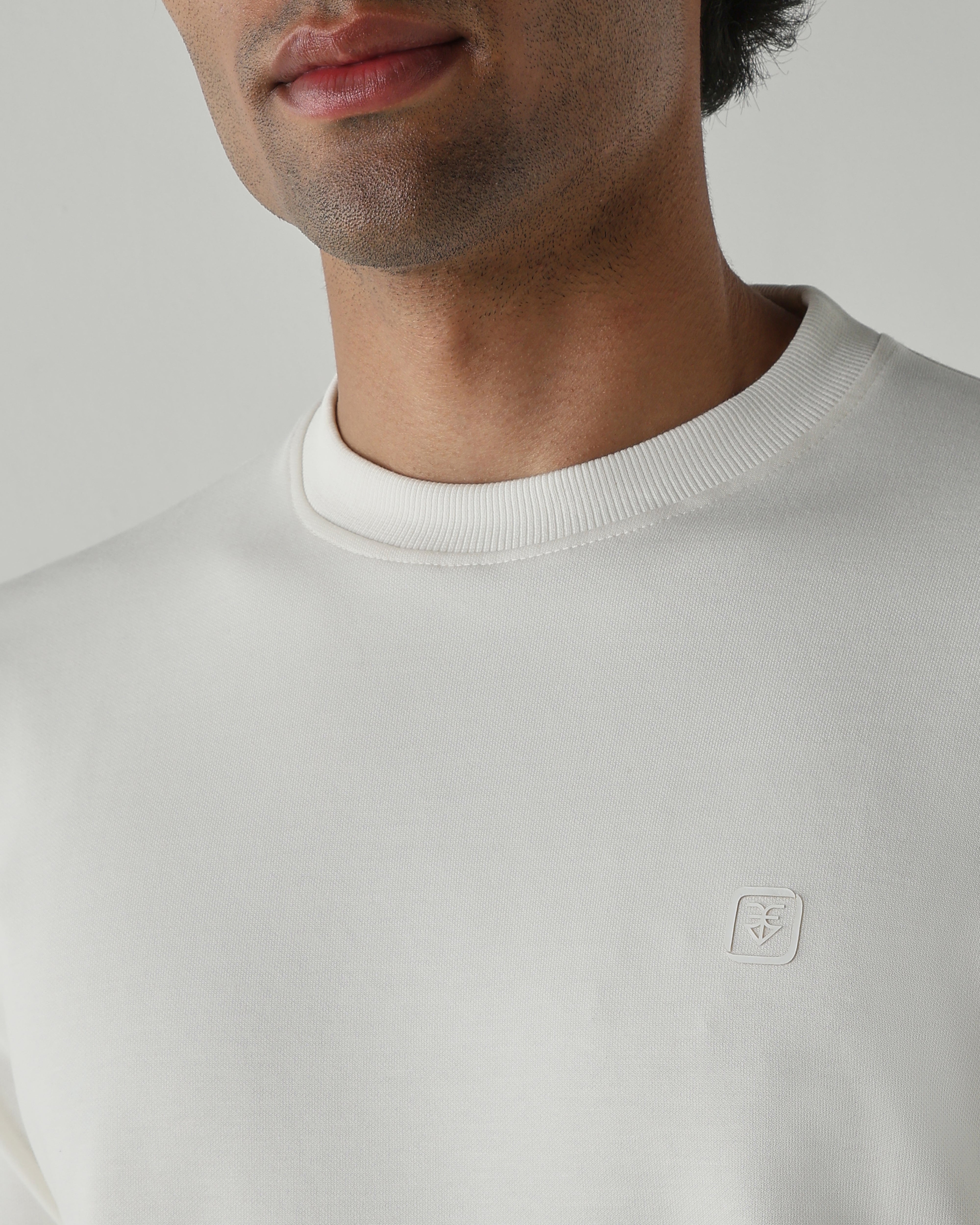 Round Neck Full sleeve  Sweatshirts – Ivory